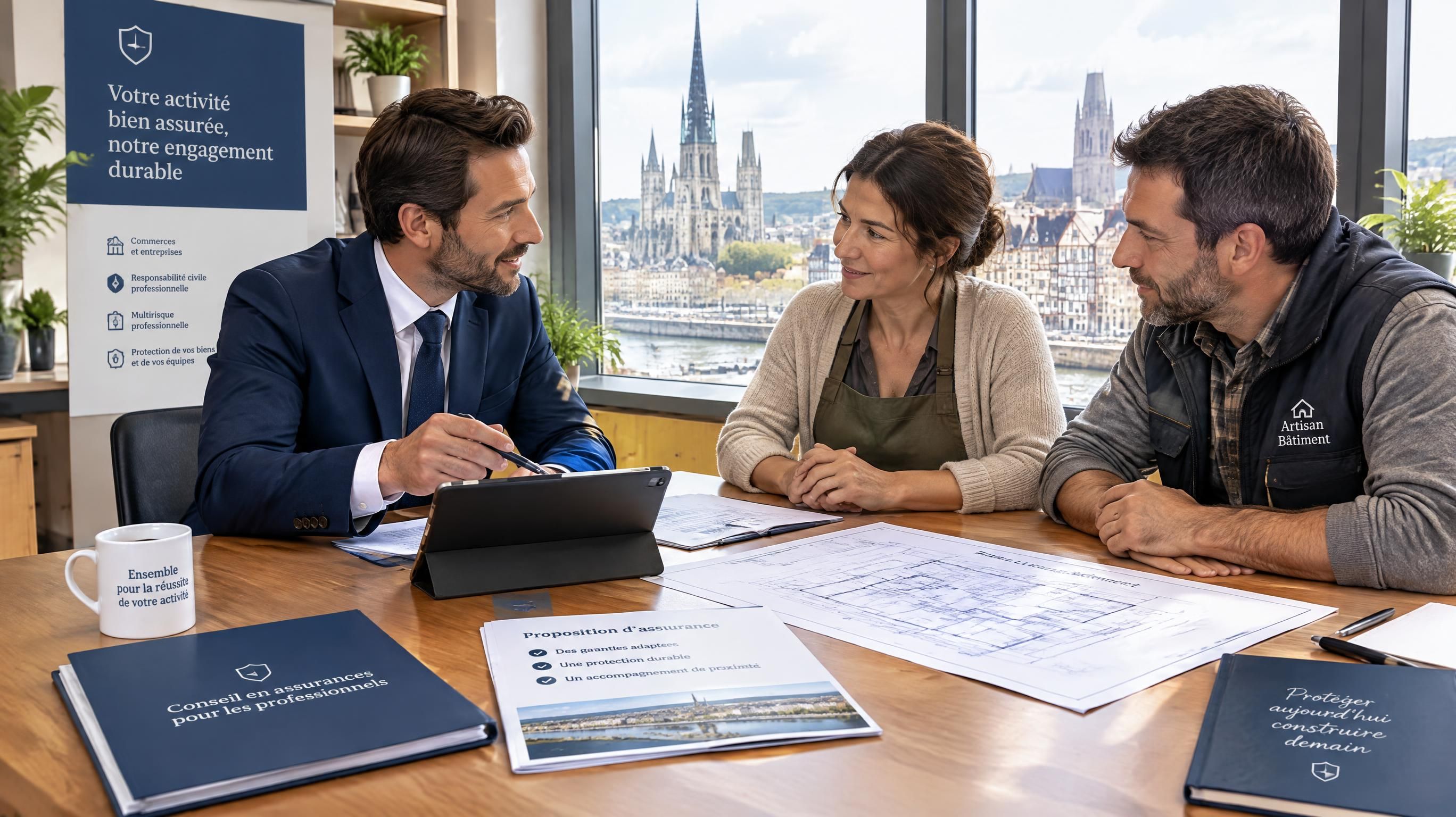 Conseil en assurance multirisque professionnelle pour commerce et entreprise au cabinet AGC Assurances à Boos