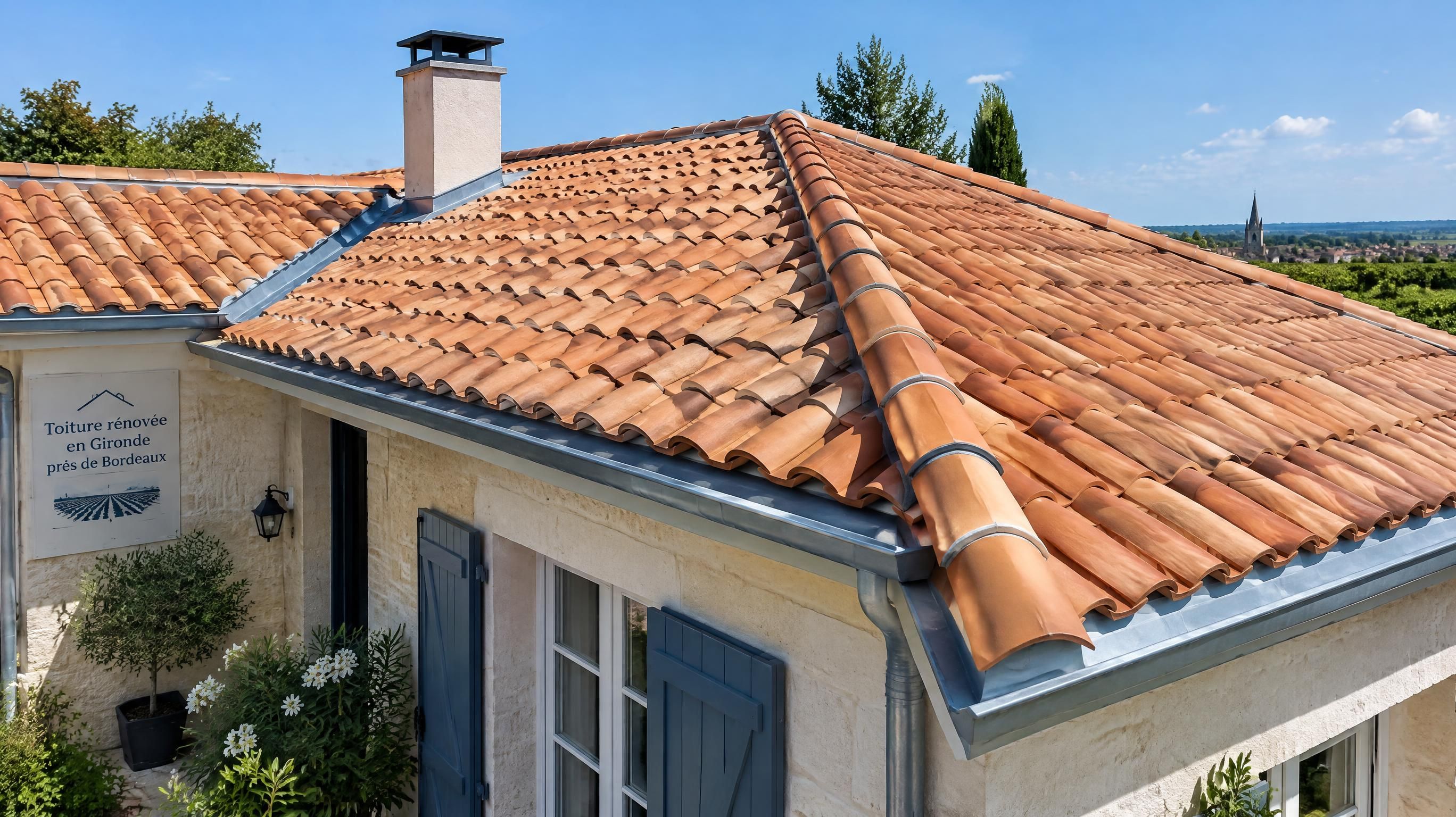 Rénovation et étanchéité de toiture en tuiles romanes en Gironde par Concept Rénovation