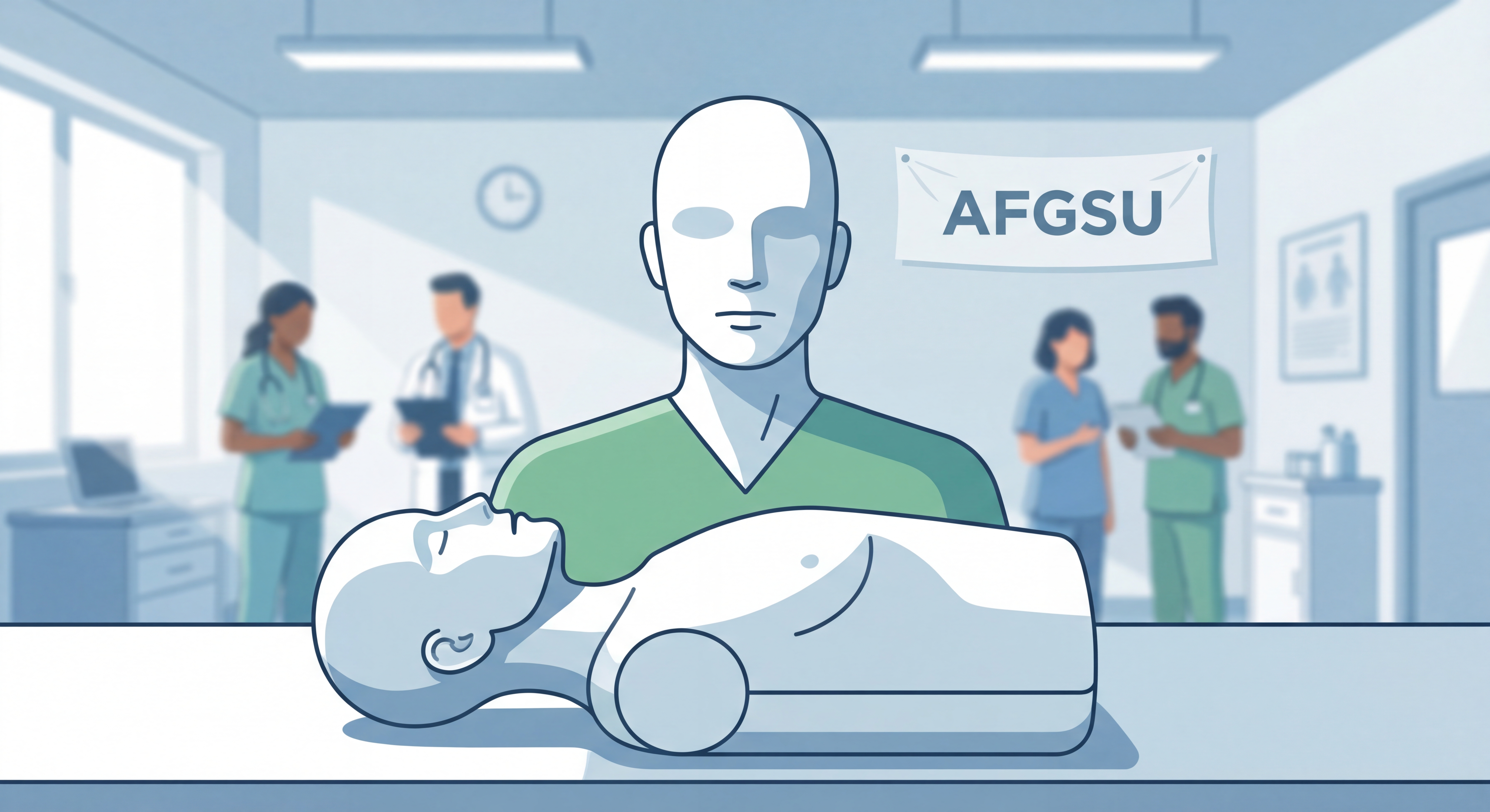 Mannequin de réanimation cardio-pulmonaire utilisé lors de formation AFGSU