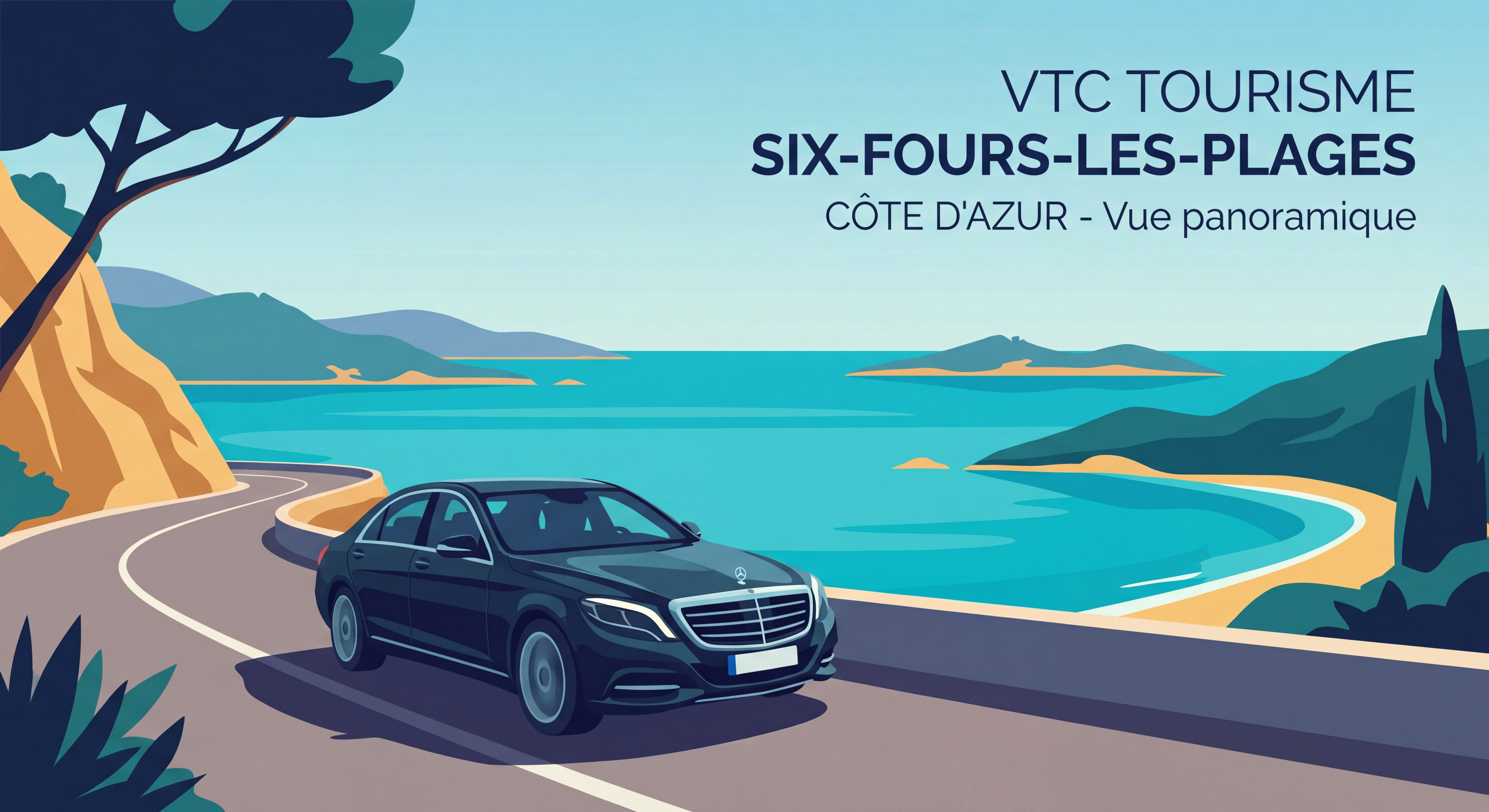VTC tourisme Six-Fours-les-Plages Côte d'Azur - Vue panoramique sur la mer Méditerranée et les îles