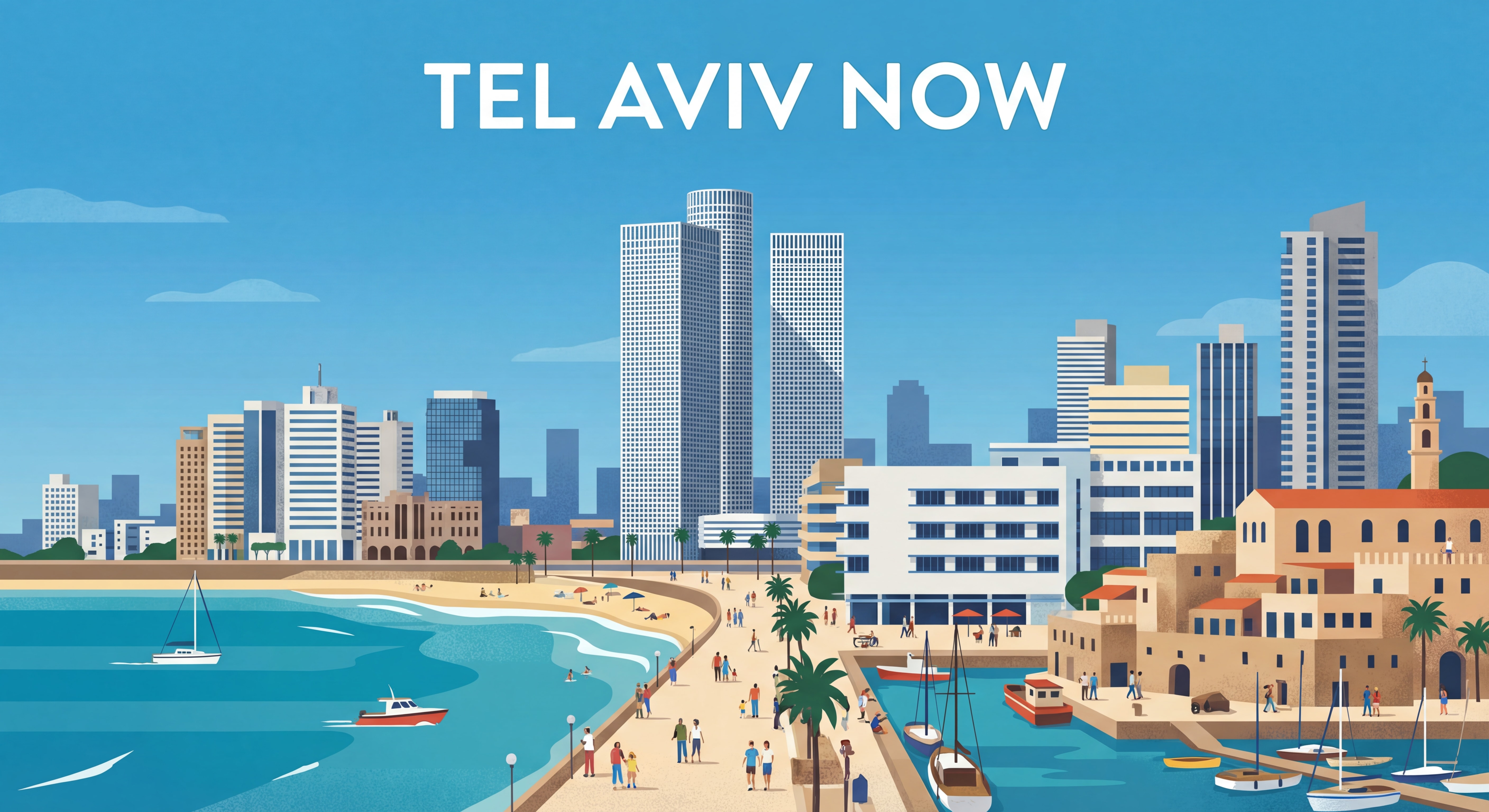 Vue panoramique de Tel Aviv avec ses immeubles modernes et son front de mer méditerranéen