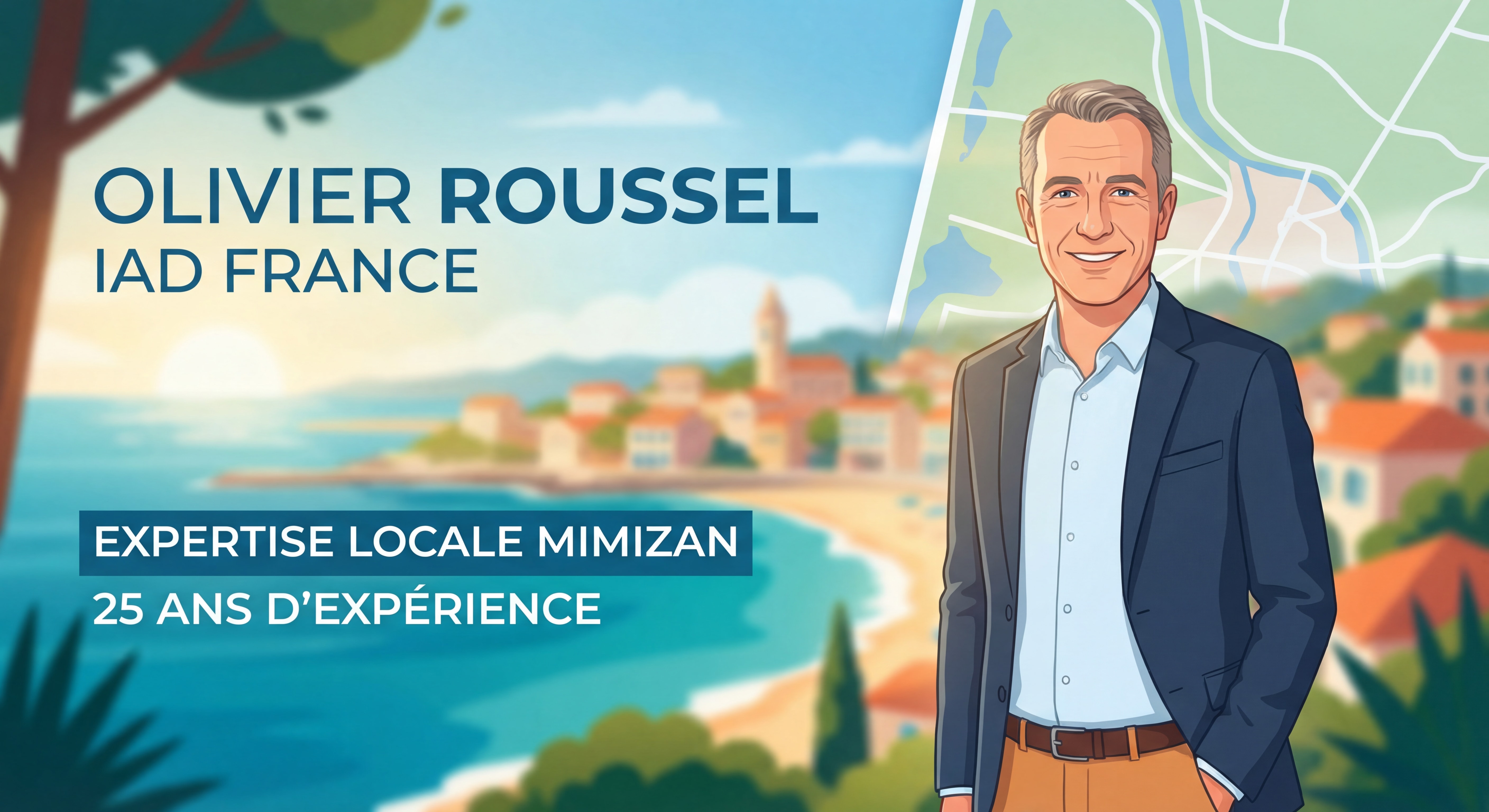 Olivier Roussel conseiller immobilier IAD Mimizan expertise locale 25 ans expérience