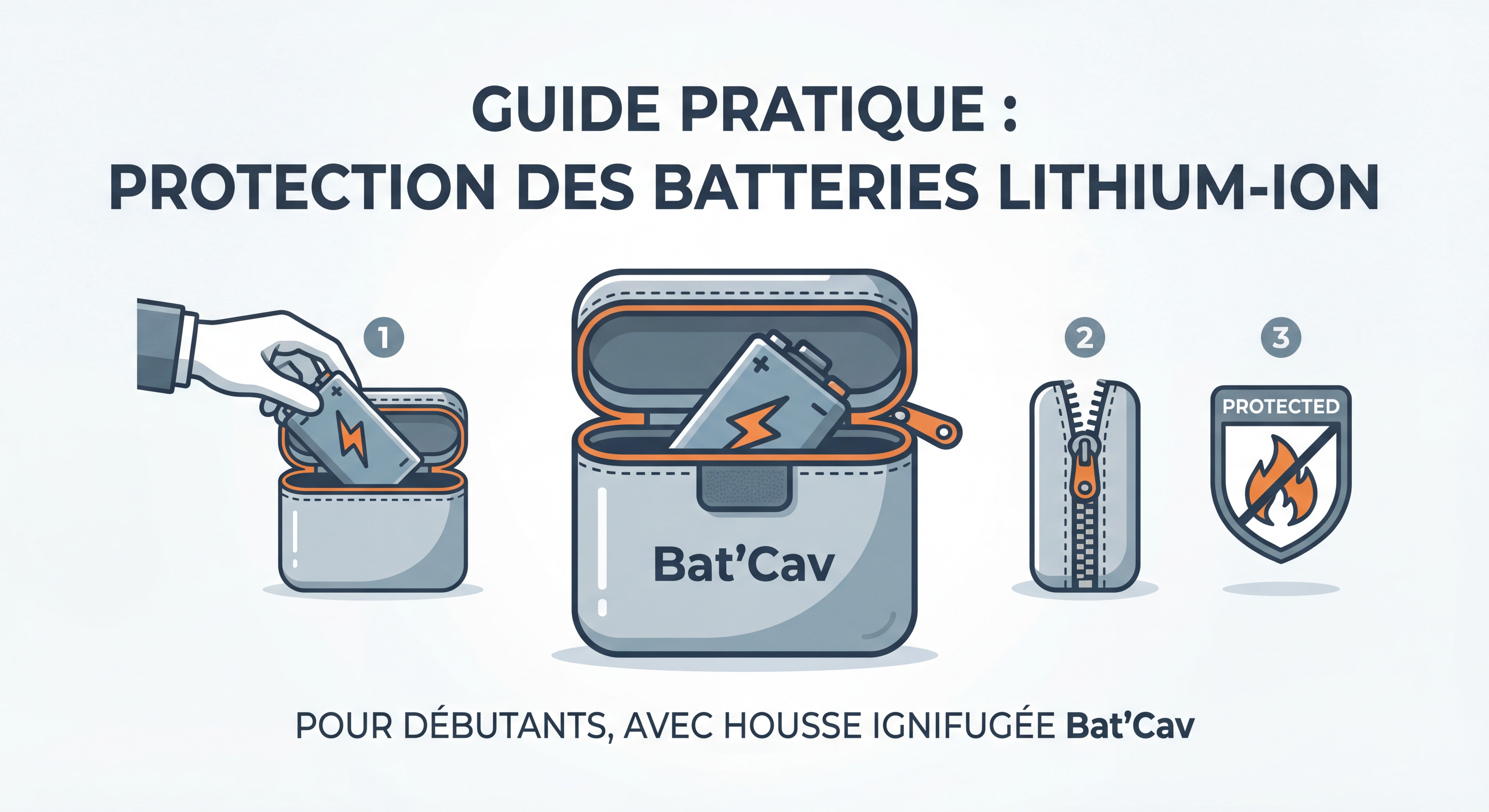 Guide pratique pour débutants sur la protection des batteries lithium-ion avec housse ignifugée Bat'Cav