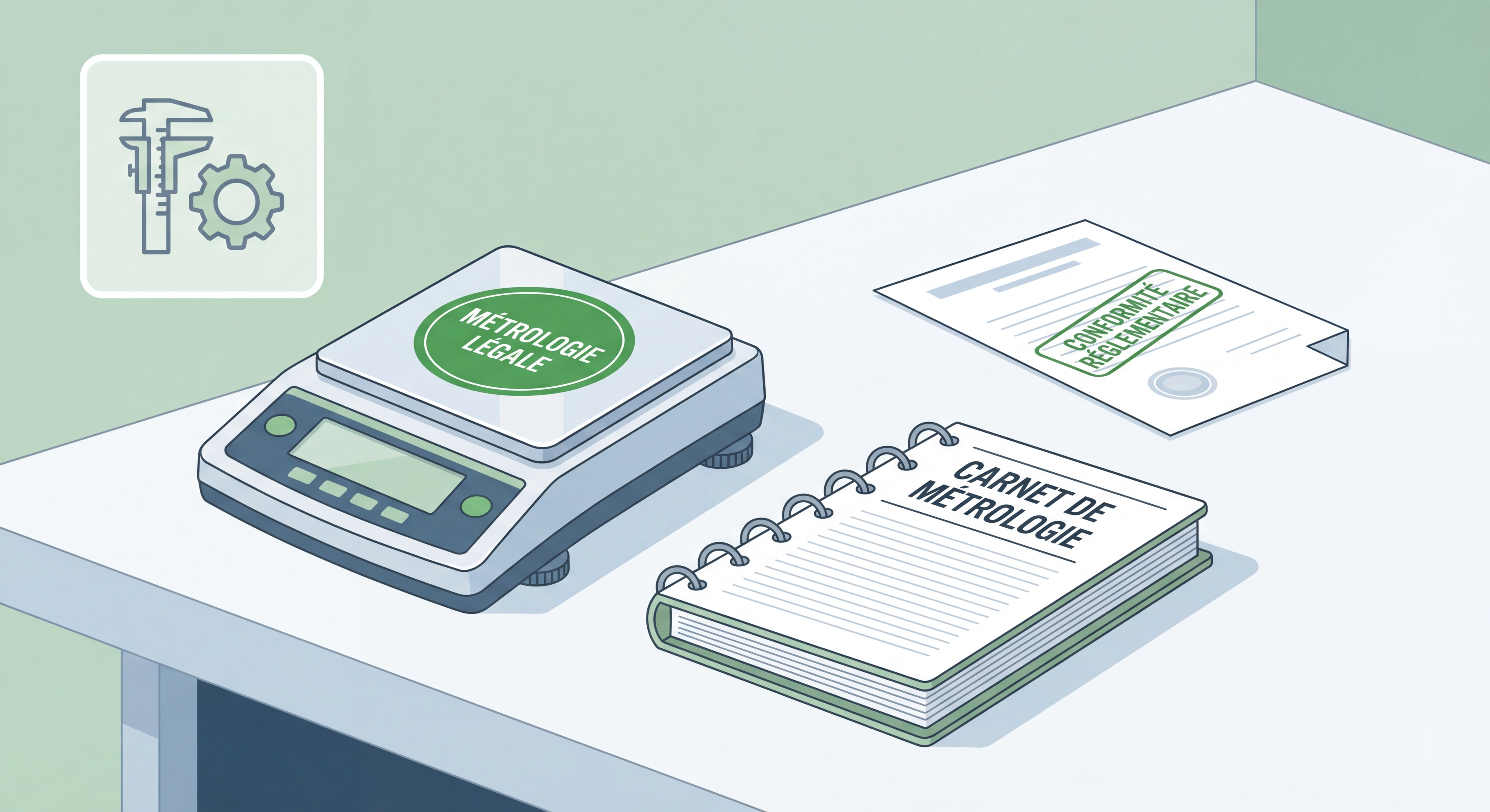 Vignette verte métrologie légale balance homologuée - carnet de métrologie et conformité réglementaire