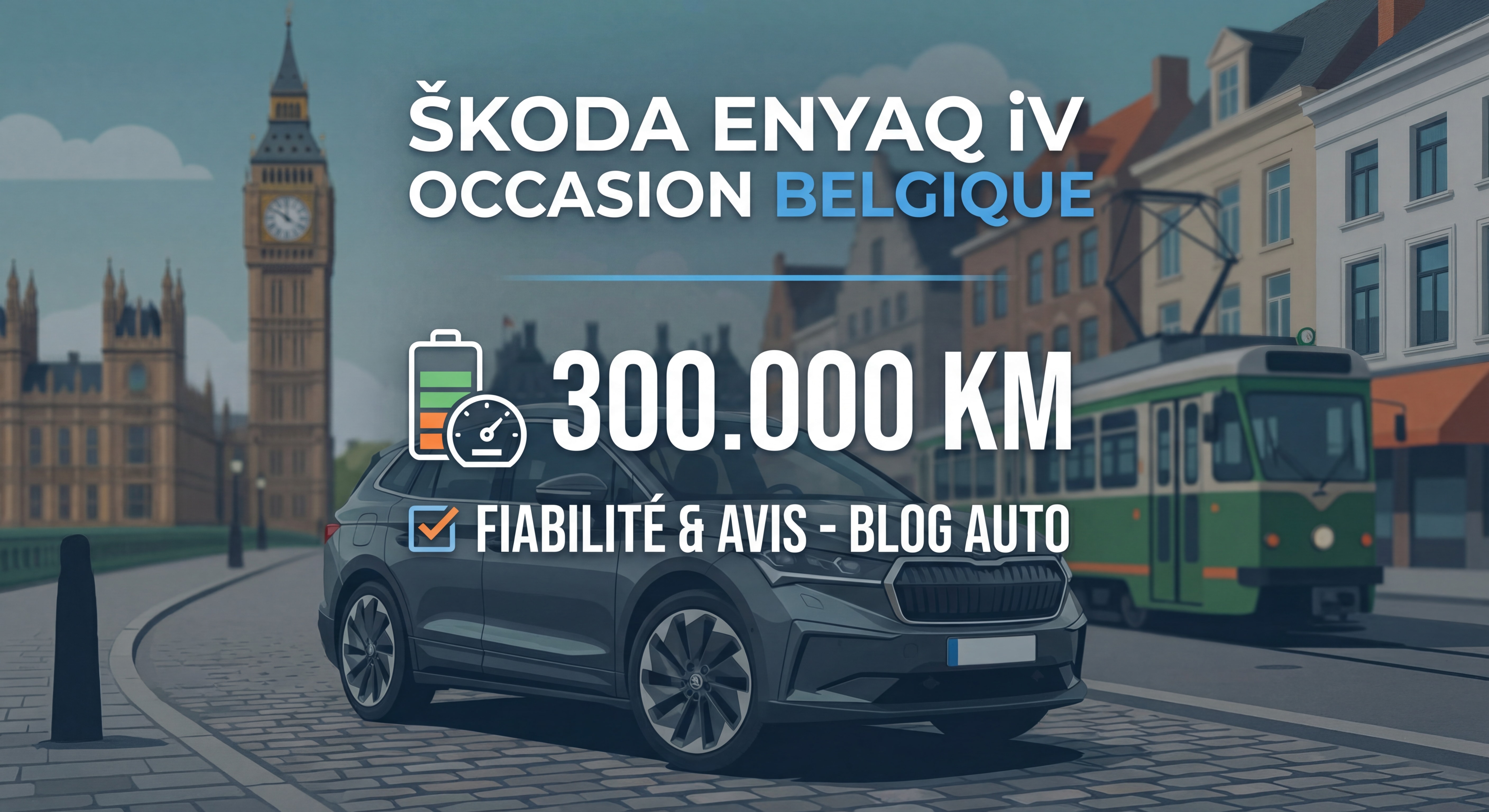 Škoda Enyaq iV SUV électrique d'occasion en Belgique - fiabilité et avis 300.000km