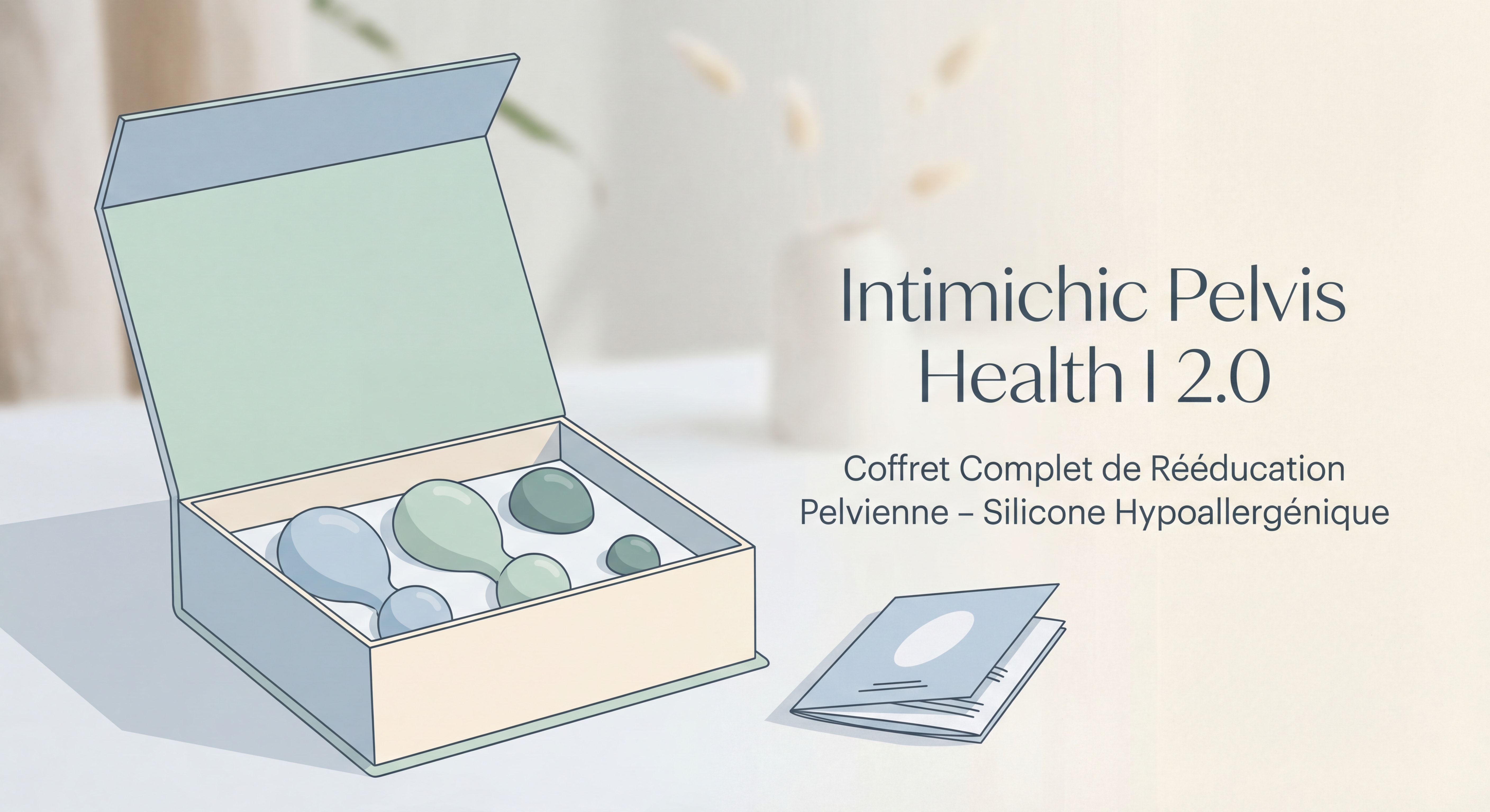 Intimichic Pelvis Health I 2.0 coffret complet boules de Kegel silicone hypoallergénique rééducation pelvienne