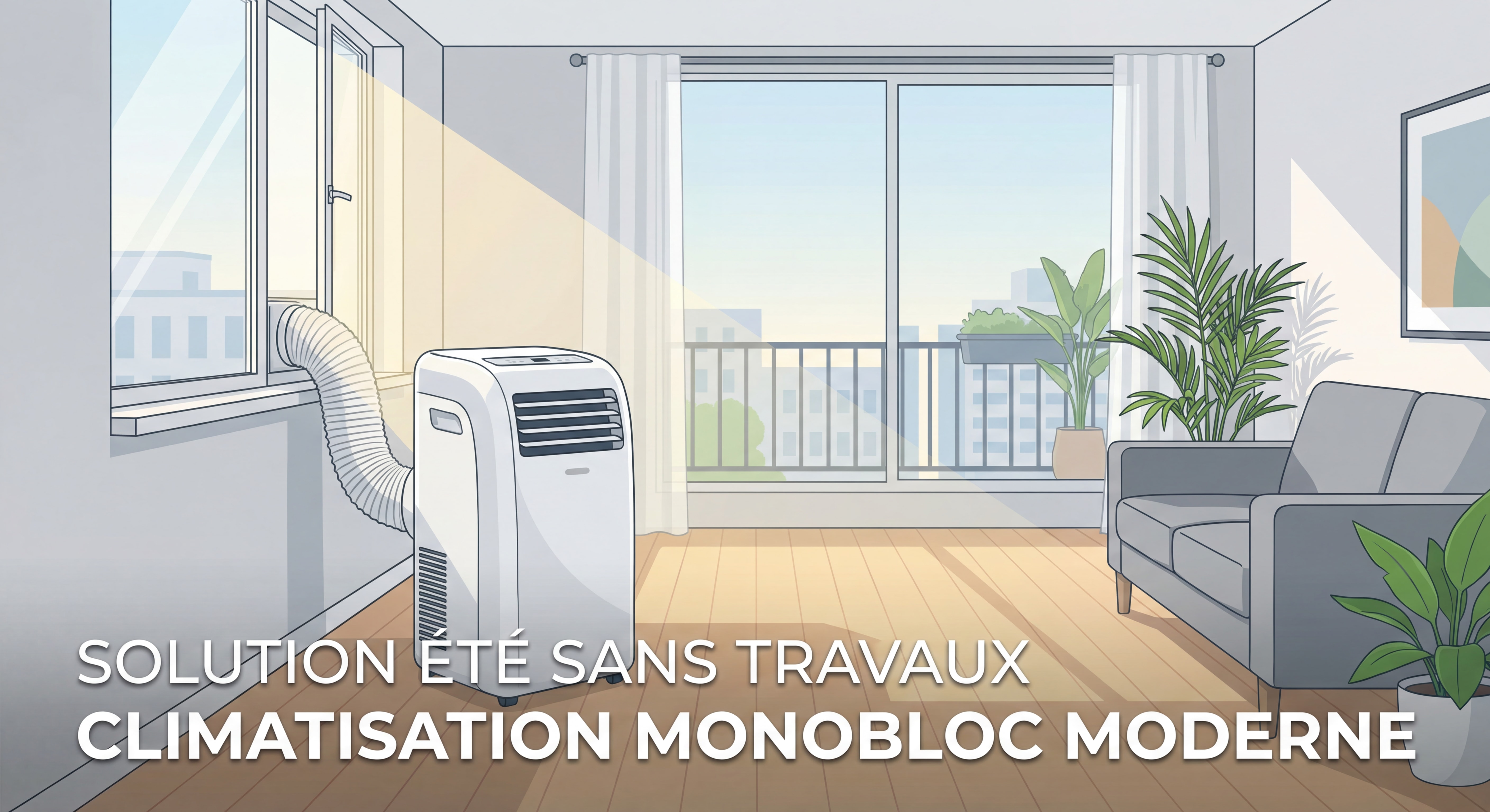 Climatisation monobloc installée dans un appartement moderne