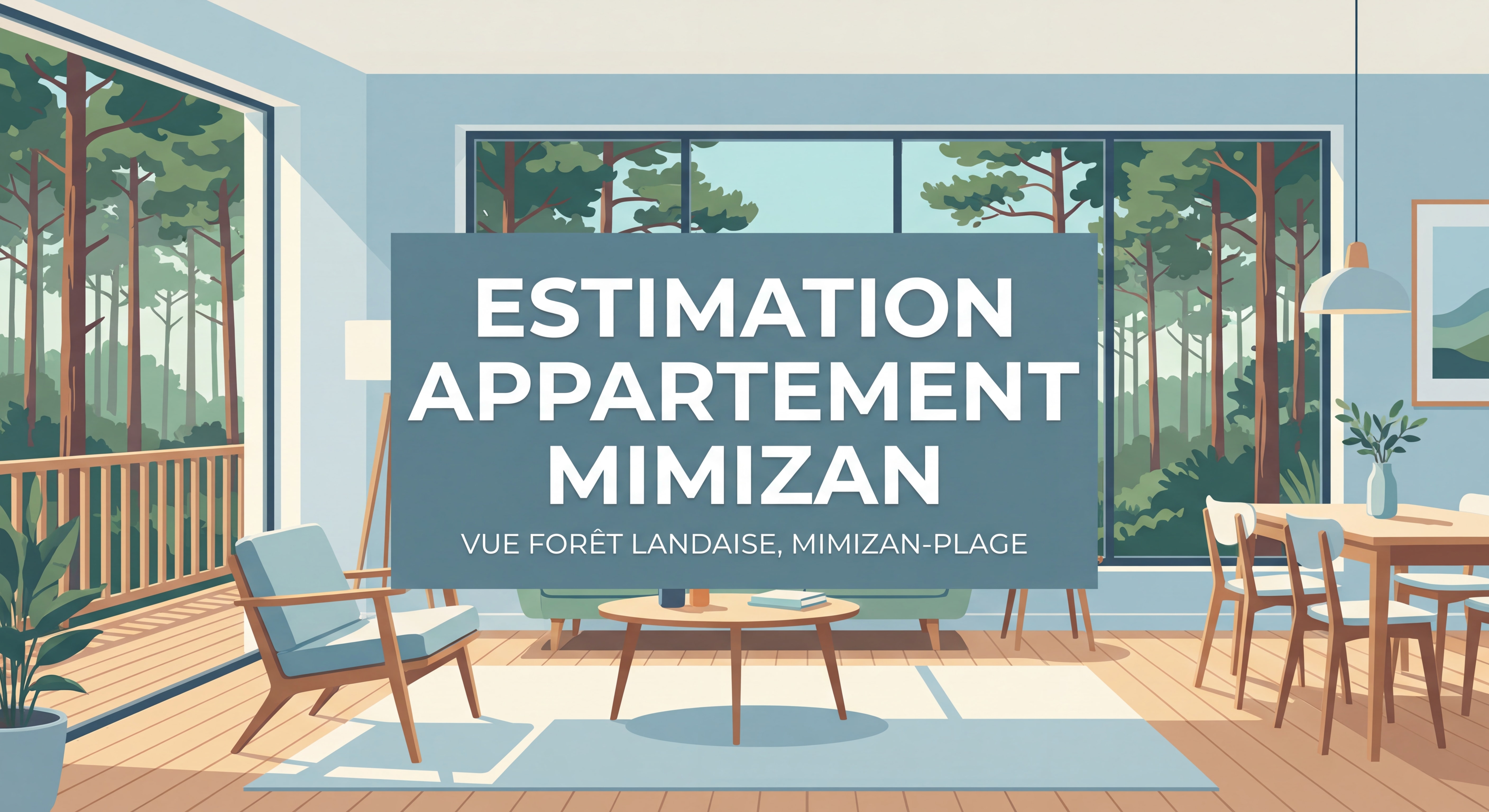 Appartement lumineux avec vue sur la forêt landaise à Mimizan-Plage, estimation appartement Mimizan