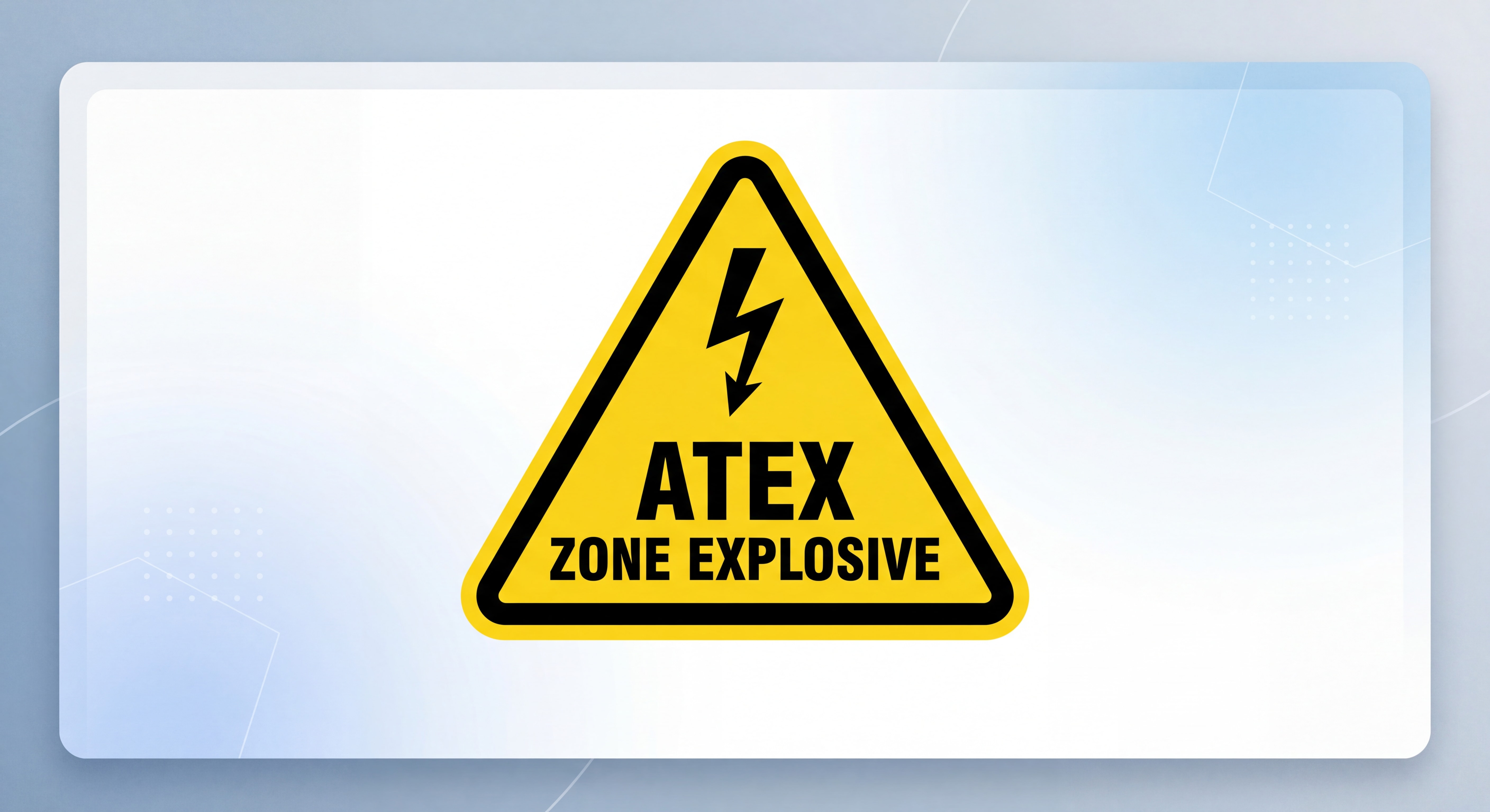Pictogramme ATEX triangle jaune éclair noir signalisation zone explosive industrielle