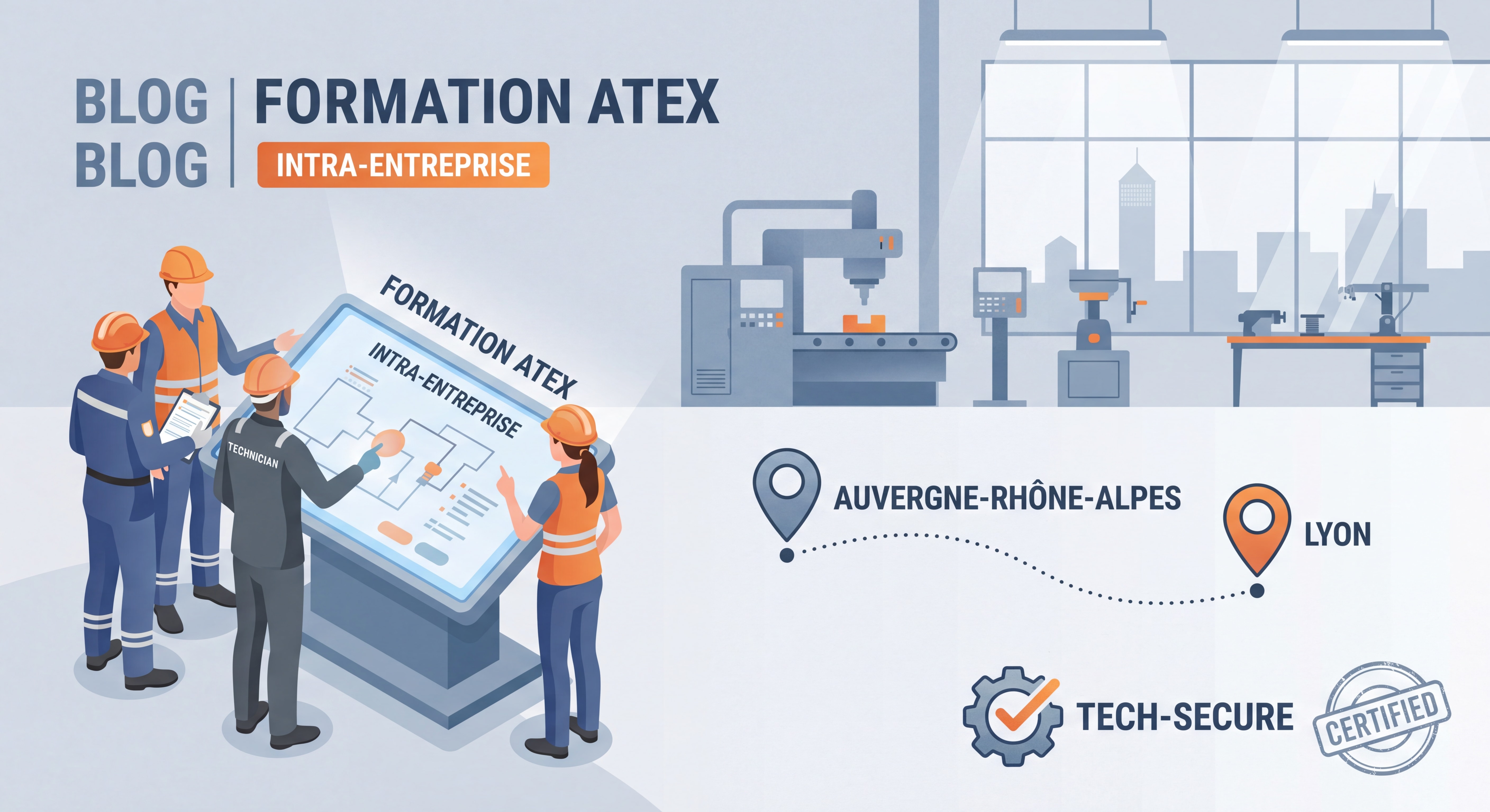 Formation ATEX intra-entreprise techniciens industrie Auvergne-Rhône-Alpes Lyon atelier