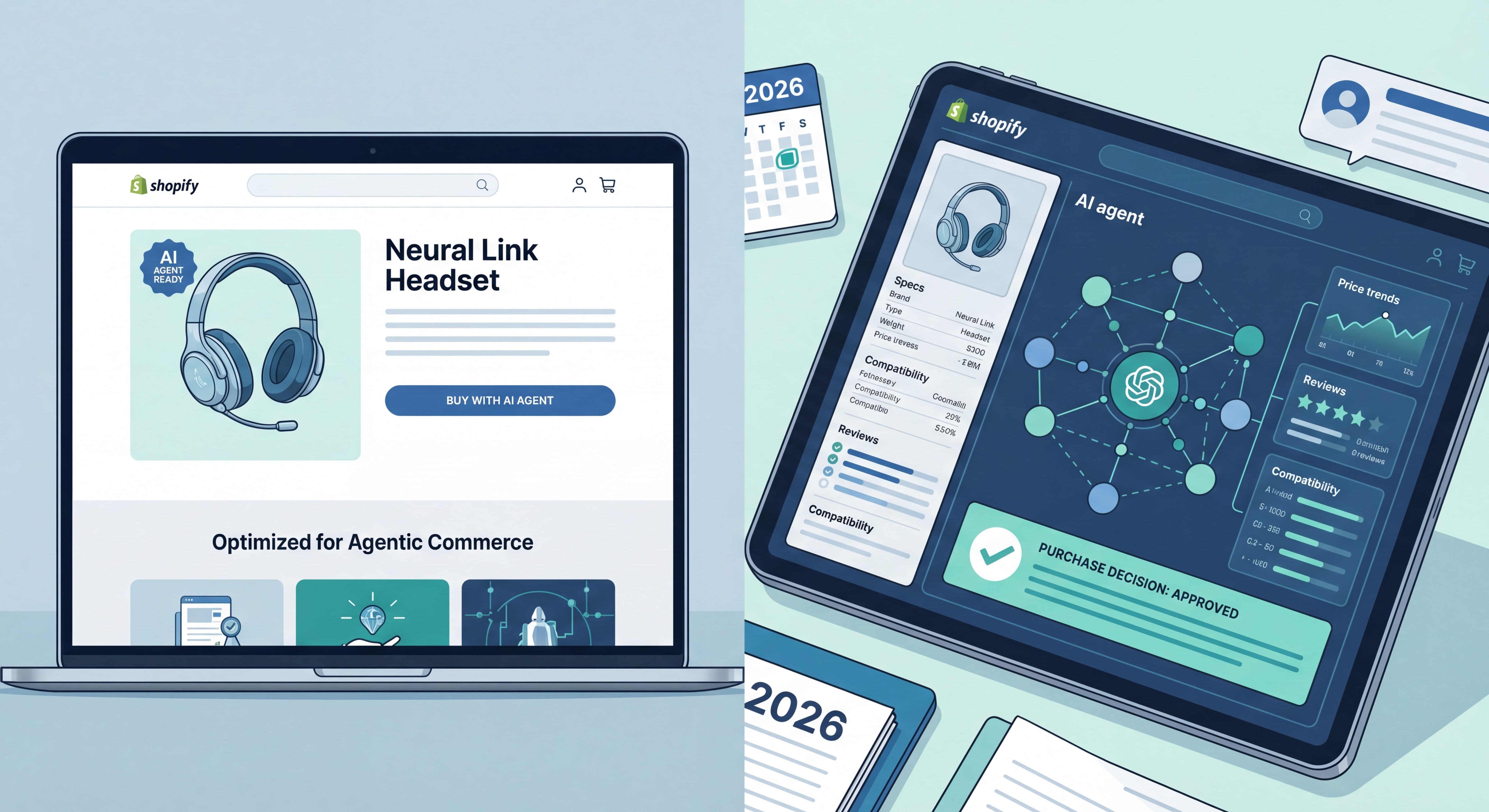 AI agentic commerce Shopify store product page optimized for AI agents in 2026