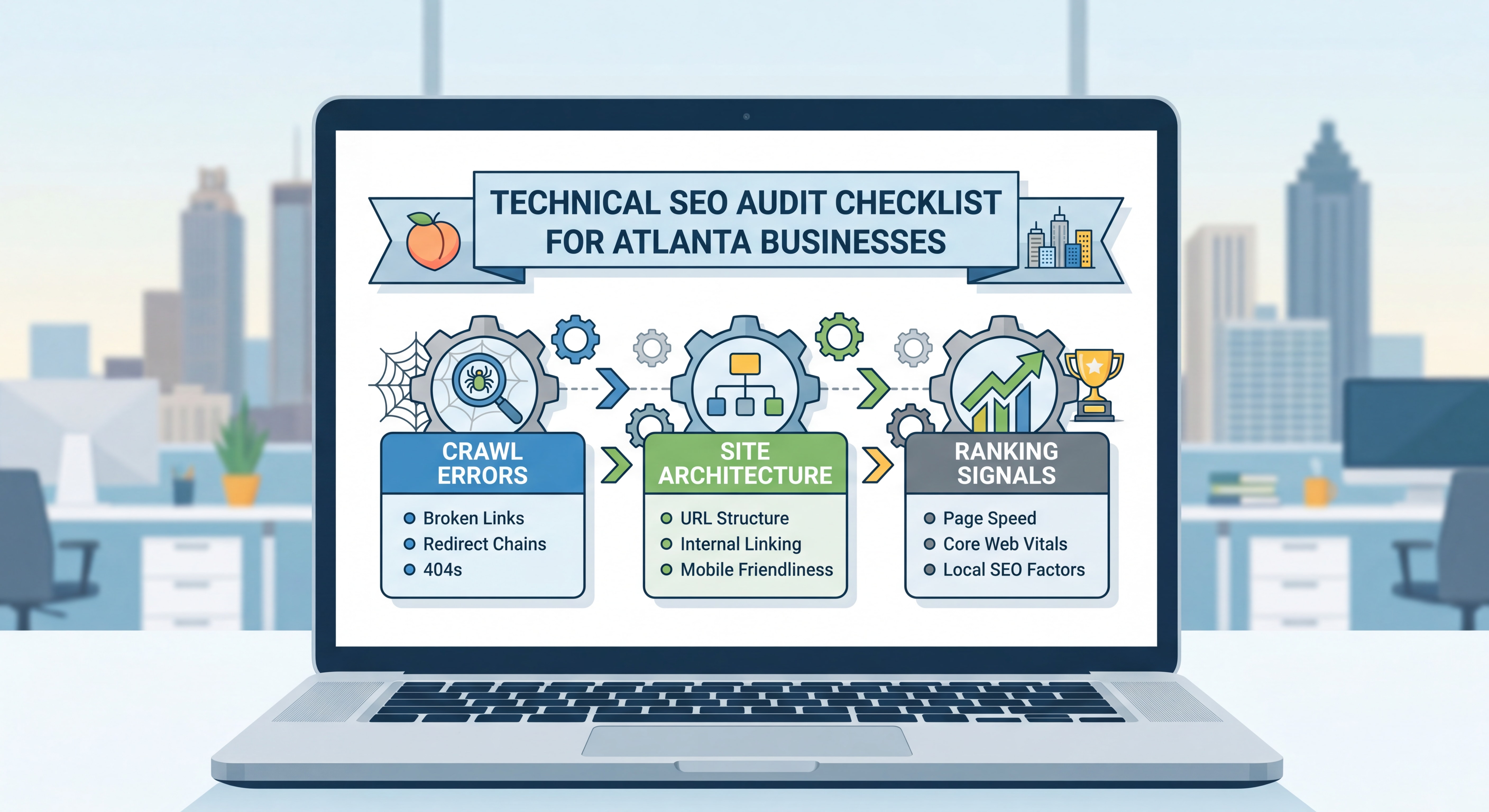 Technical SEO audit checklist for Atlanta businesses — crawl errors, site architecture, and ranking signals