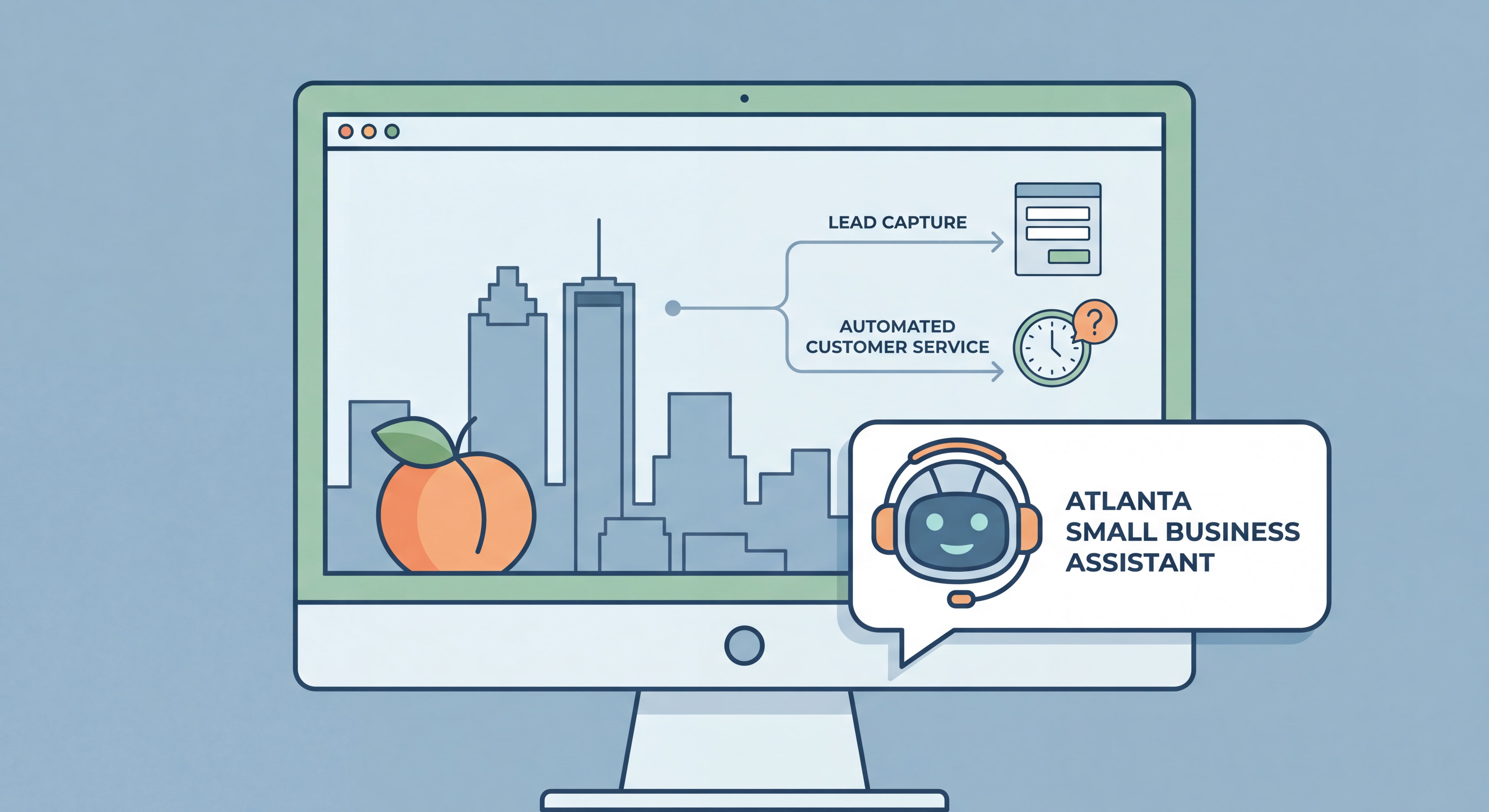AI chatbot integration for Atlanta small business website — lead capture and automated customer service