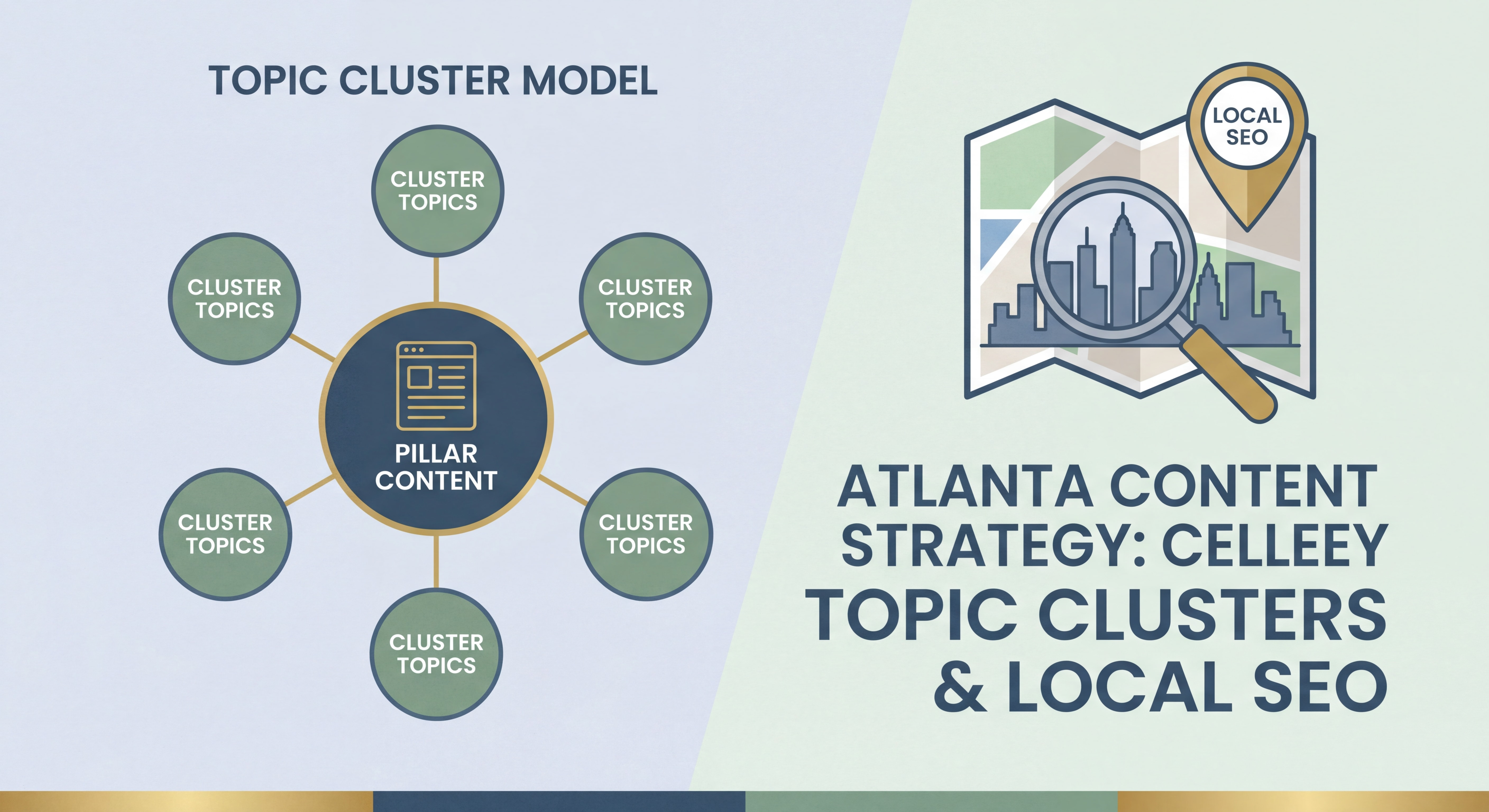 Content marketing strategy for Atlanta businesses — topic cluster model and local SEO content planning