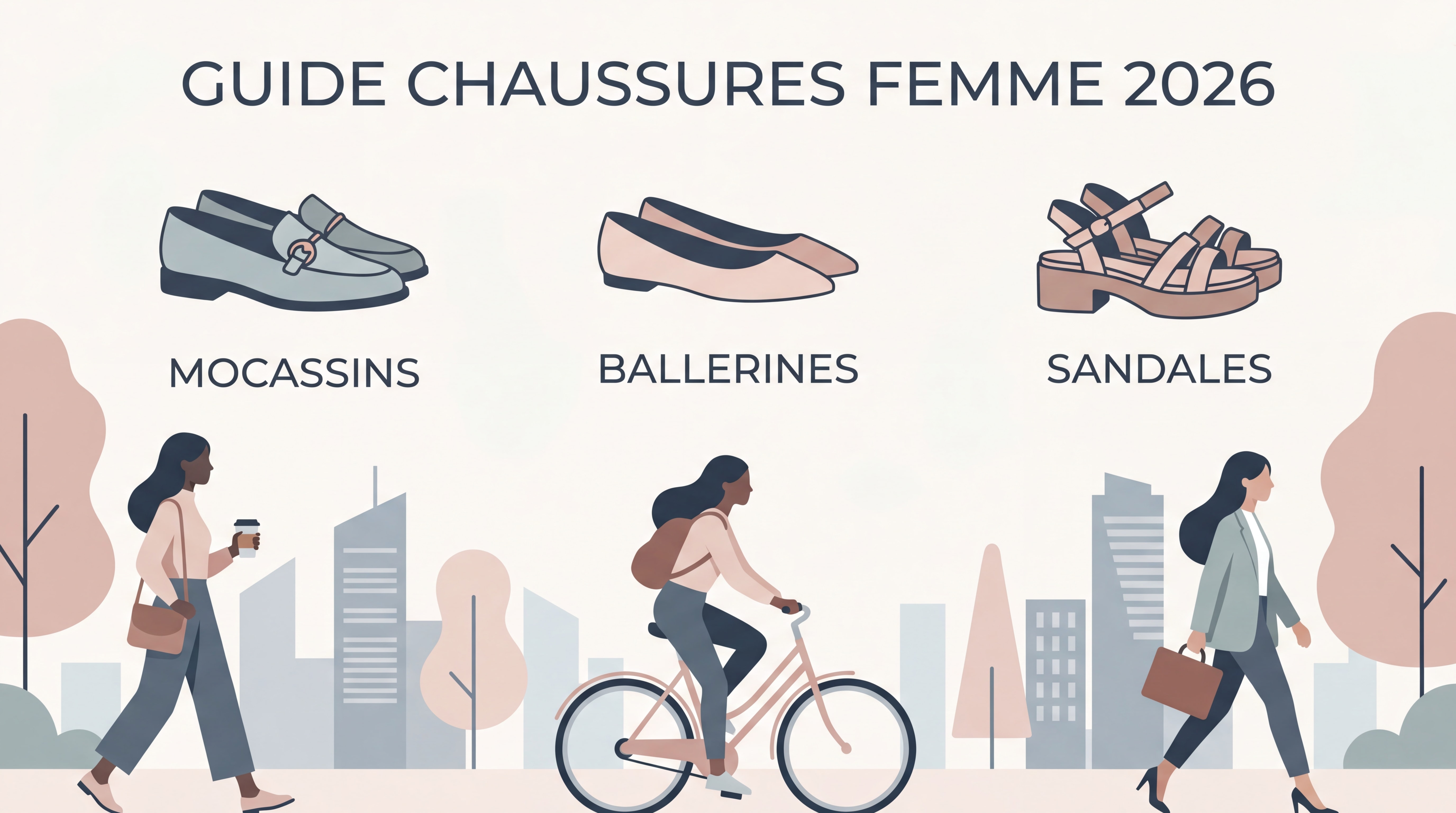 2026 Women's Shoe Guide — trendy loafers, ballet flats, and sandals for the active urban woman
