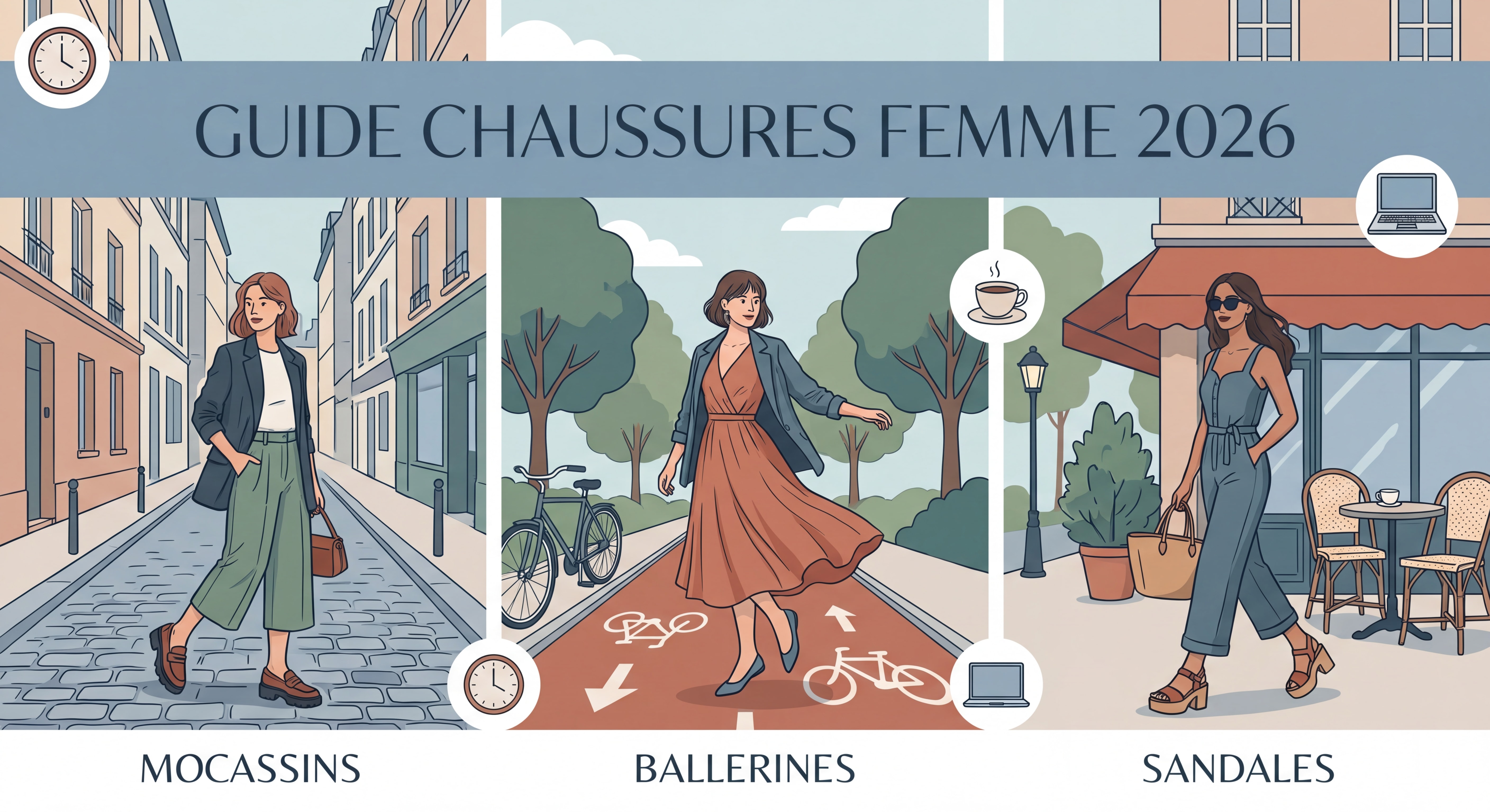 Women's shoe guide 2026 â trendy loafers, ballet flats, and sandals for the active urban woman