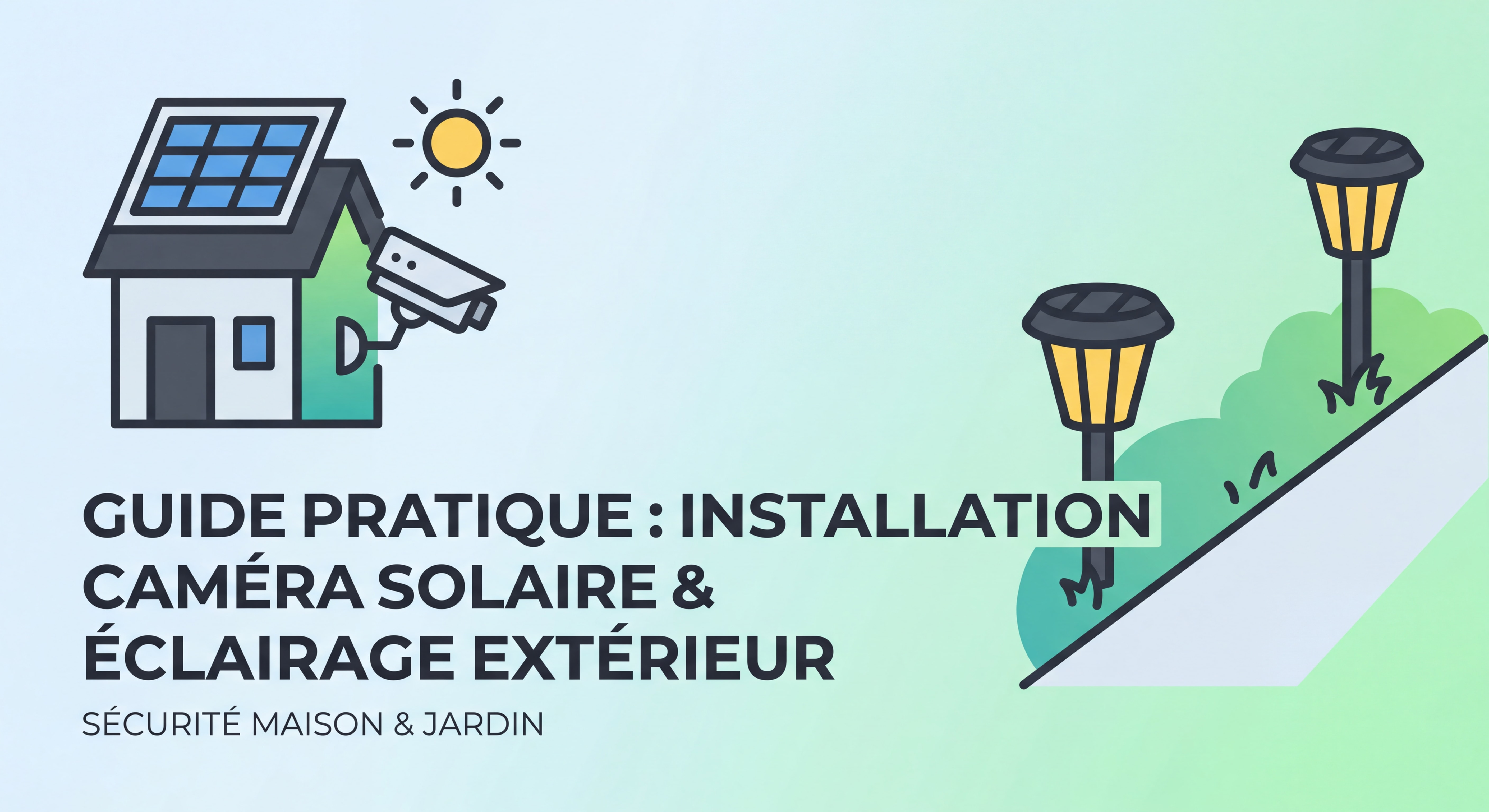 Guide pratique installation caméra solaire et éclairage solaire extérieur maison jardin sécurité