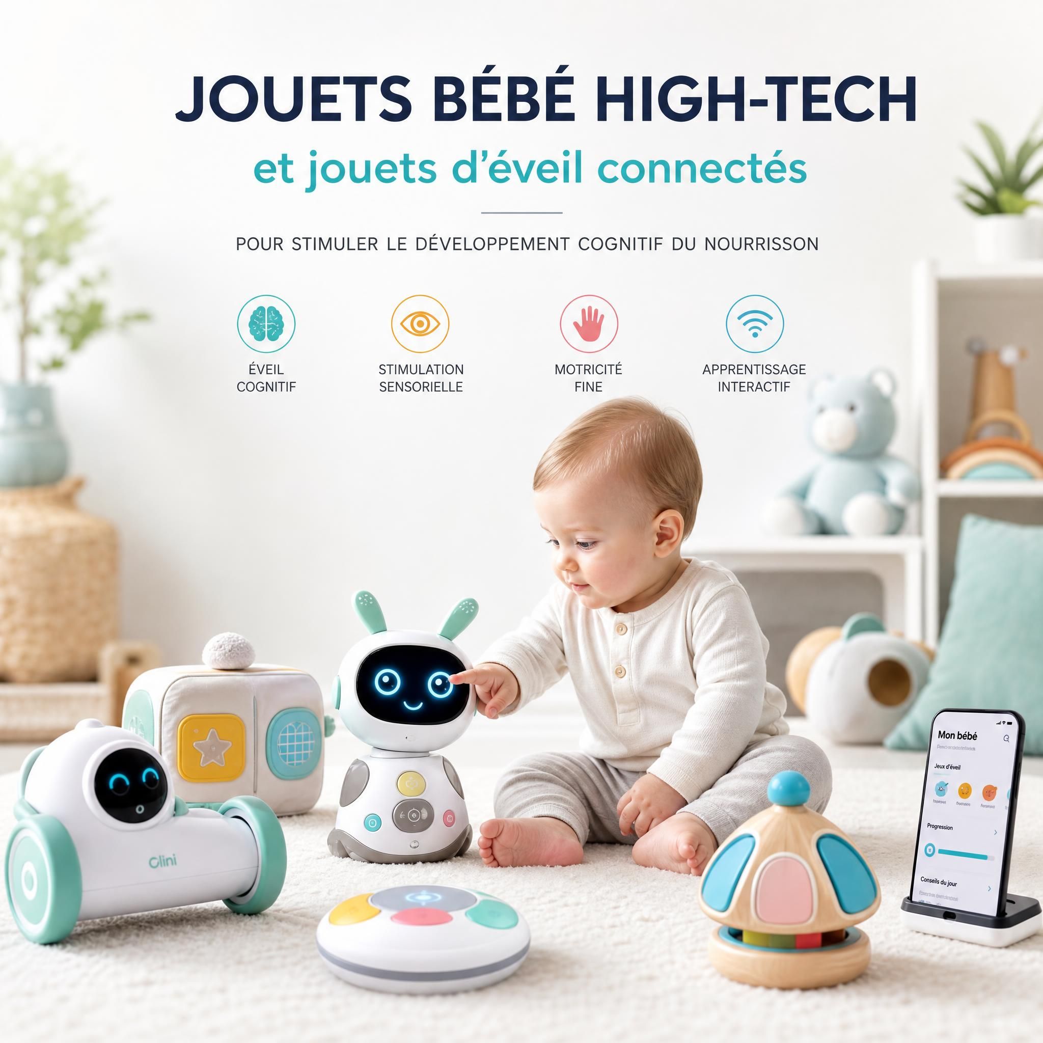 Sélection de jouets bébé high-tech et jouets d'éveil connectés pour stimuler le développement cognitif du nourrisson