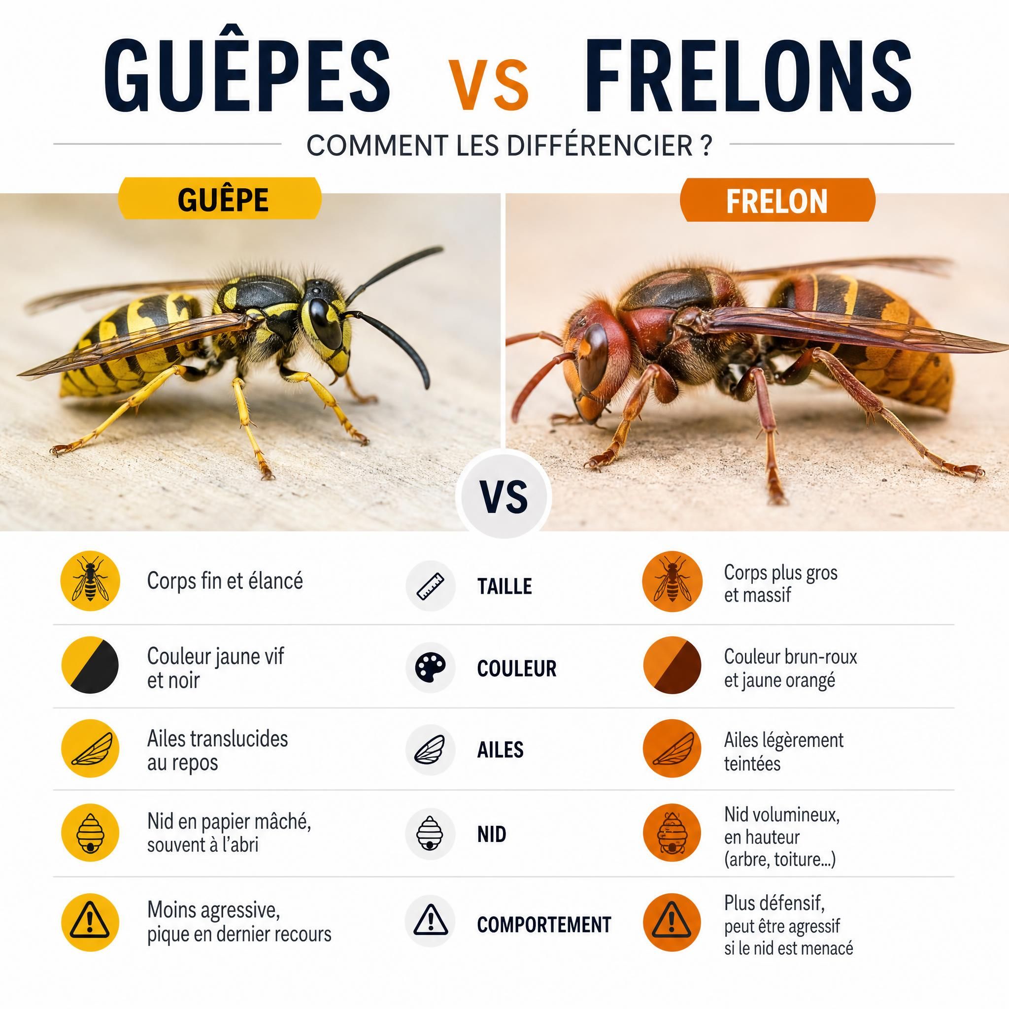 guêpes frelons
