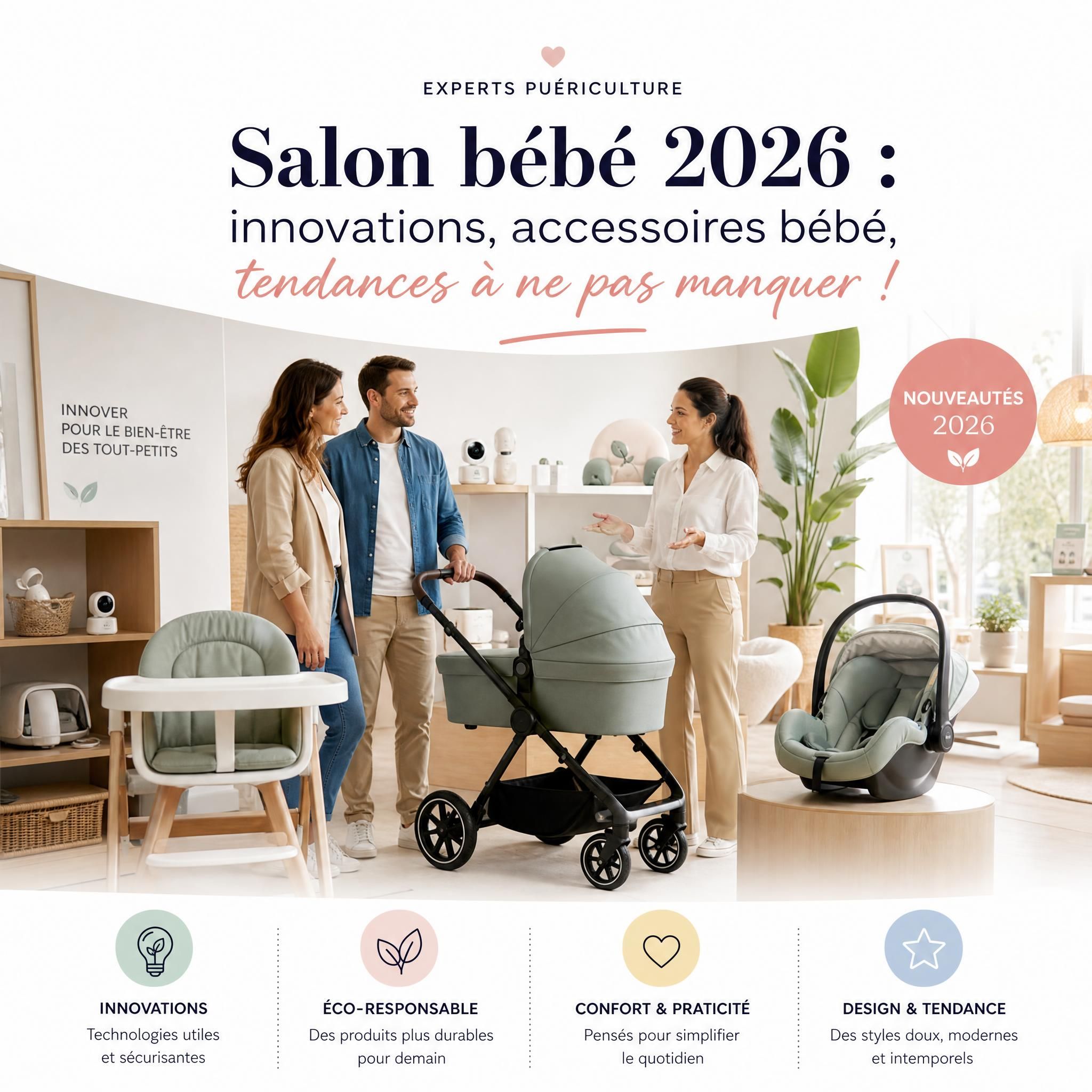 Experts puériculture salon bébé 2026 innovations accessoires bébé tendances