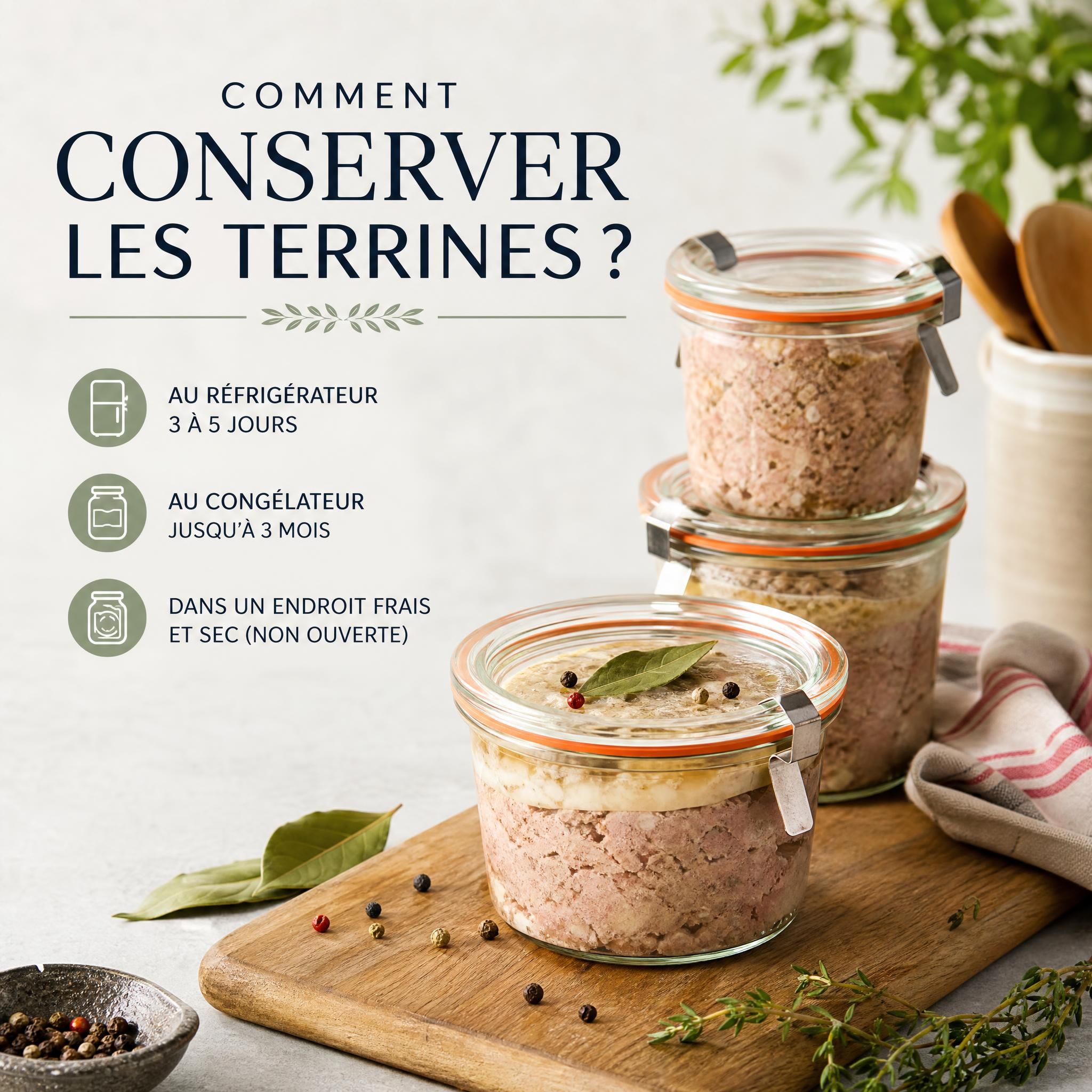 conserver terrines
