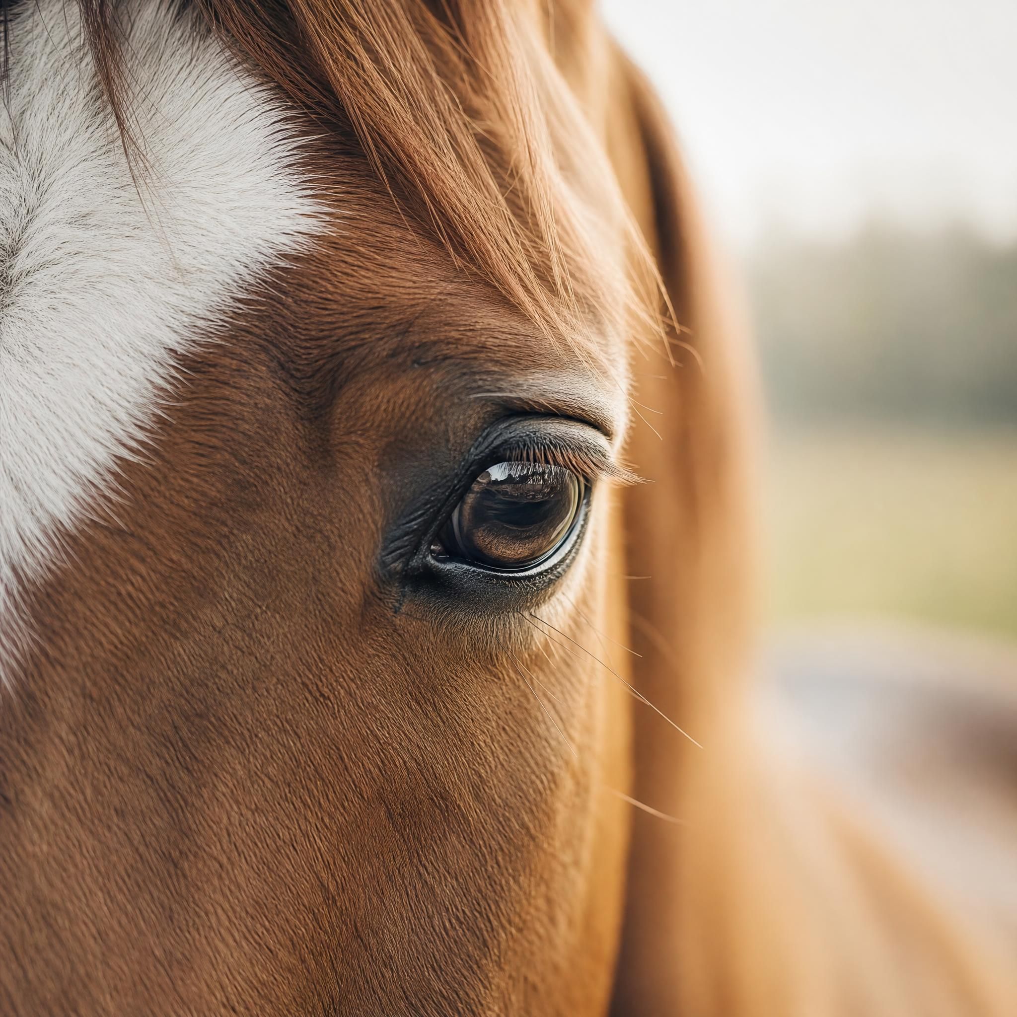 Gros plan sur le regard doux et expressif d'un cheval, symbole de la relation thérapeutique en équithérapie Vaucluse