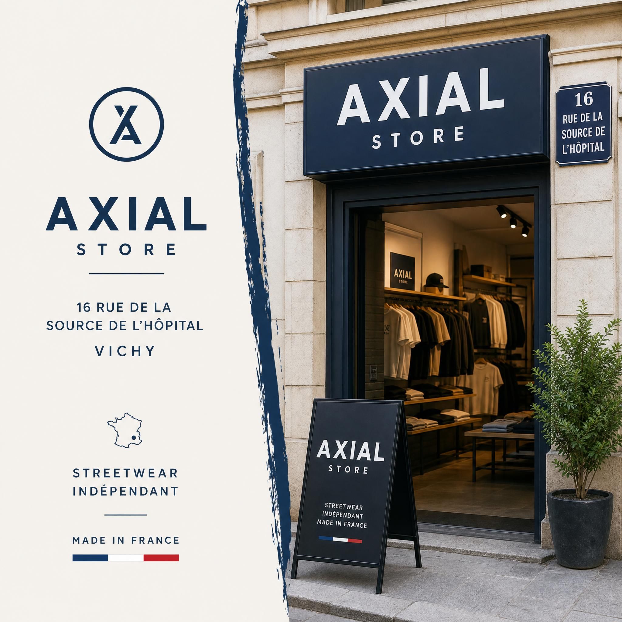Boutique Axial Store Vichy 16 rue de la Source de l'hôpital streetwear indépendant made in France