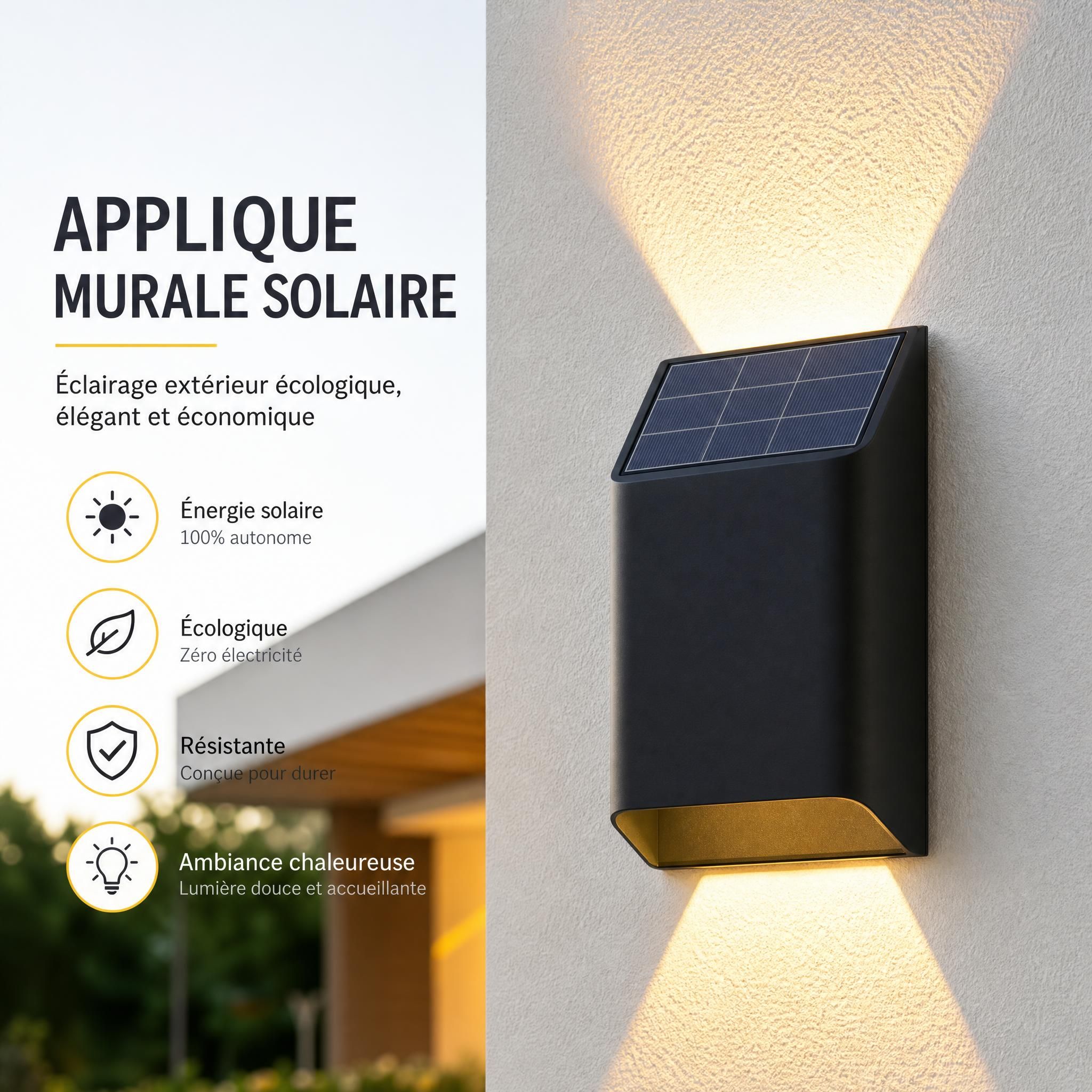 applique murale solaire