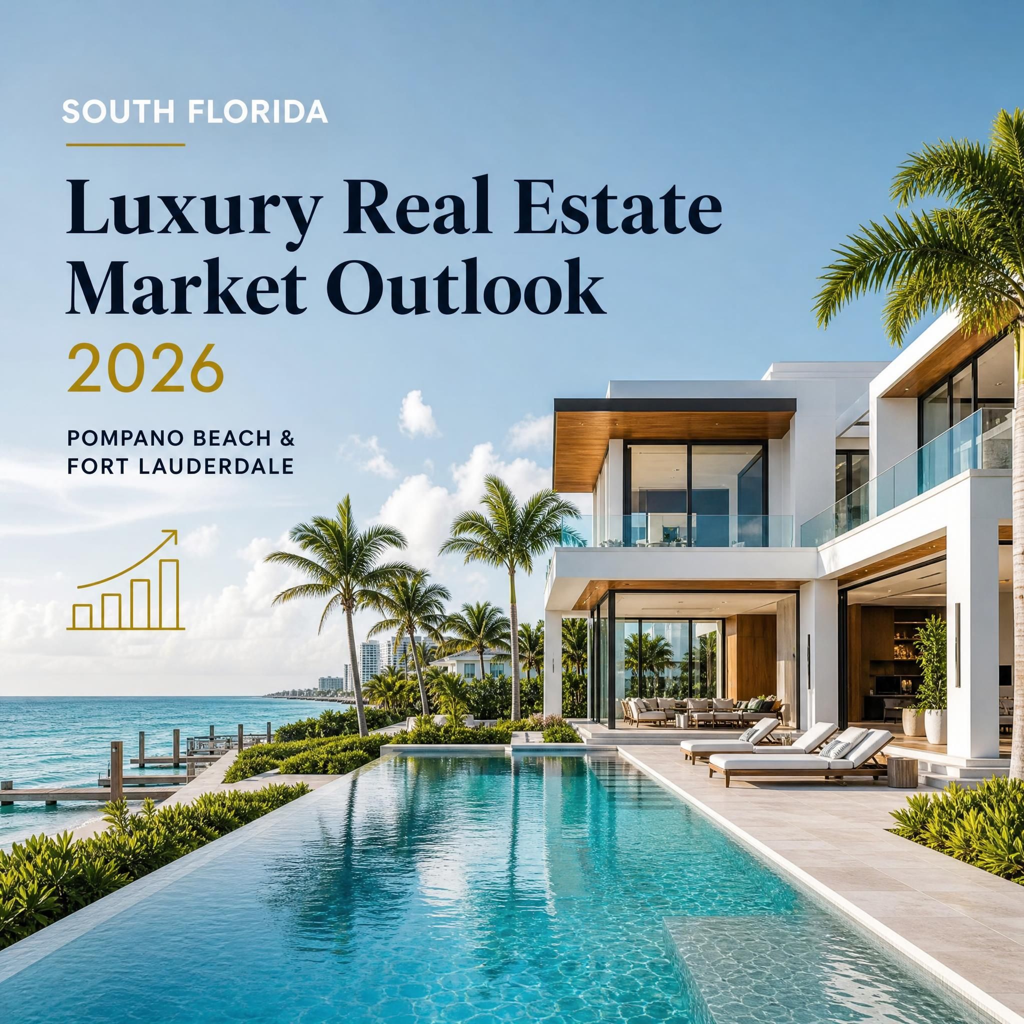 Oceanfront luxury mansion in Pompano Beach or Fort Lauderdale representing South Florida's booming high-end real estate market in 2026