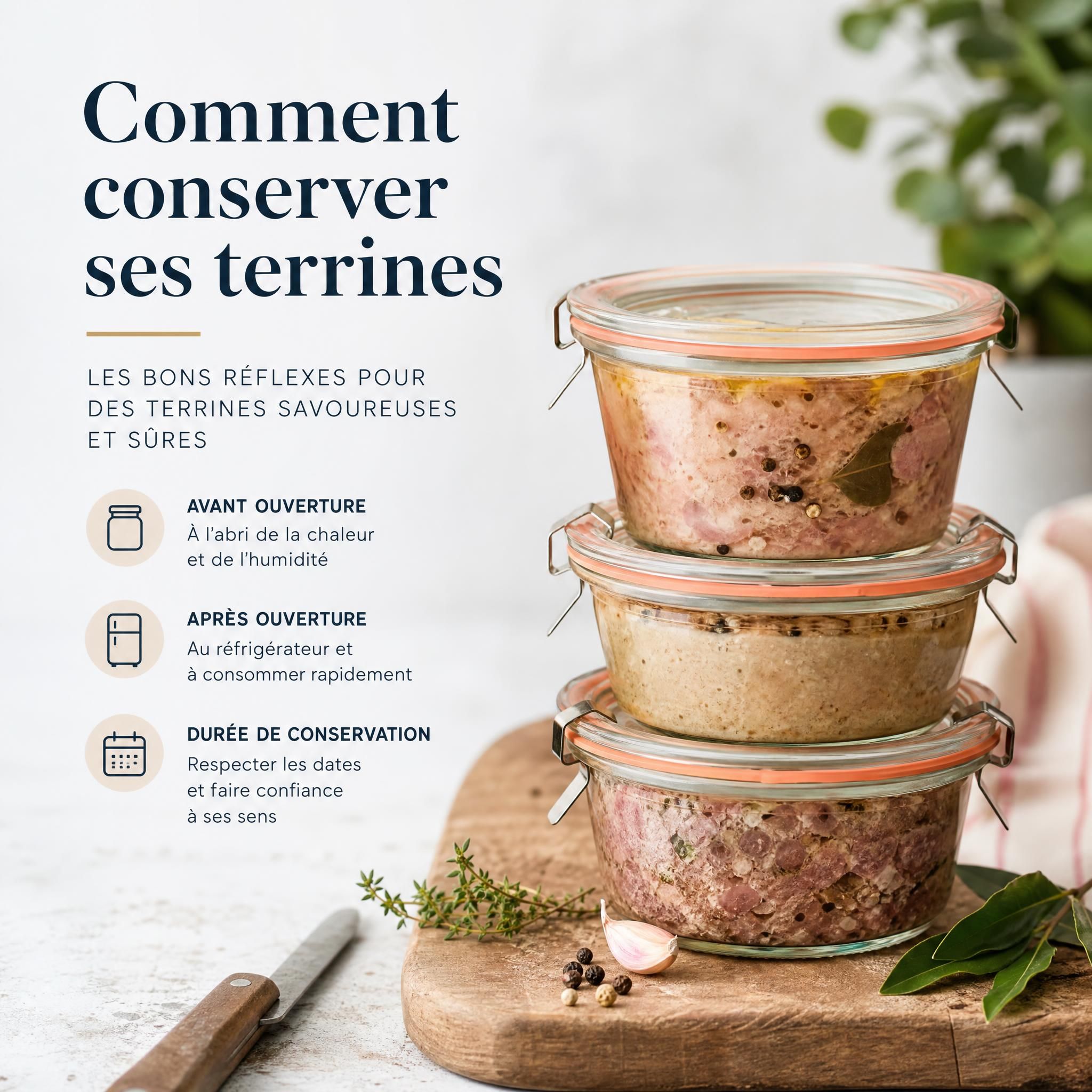 conserver terrines