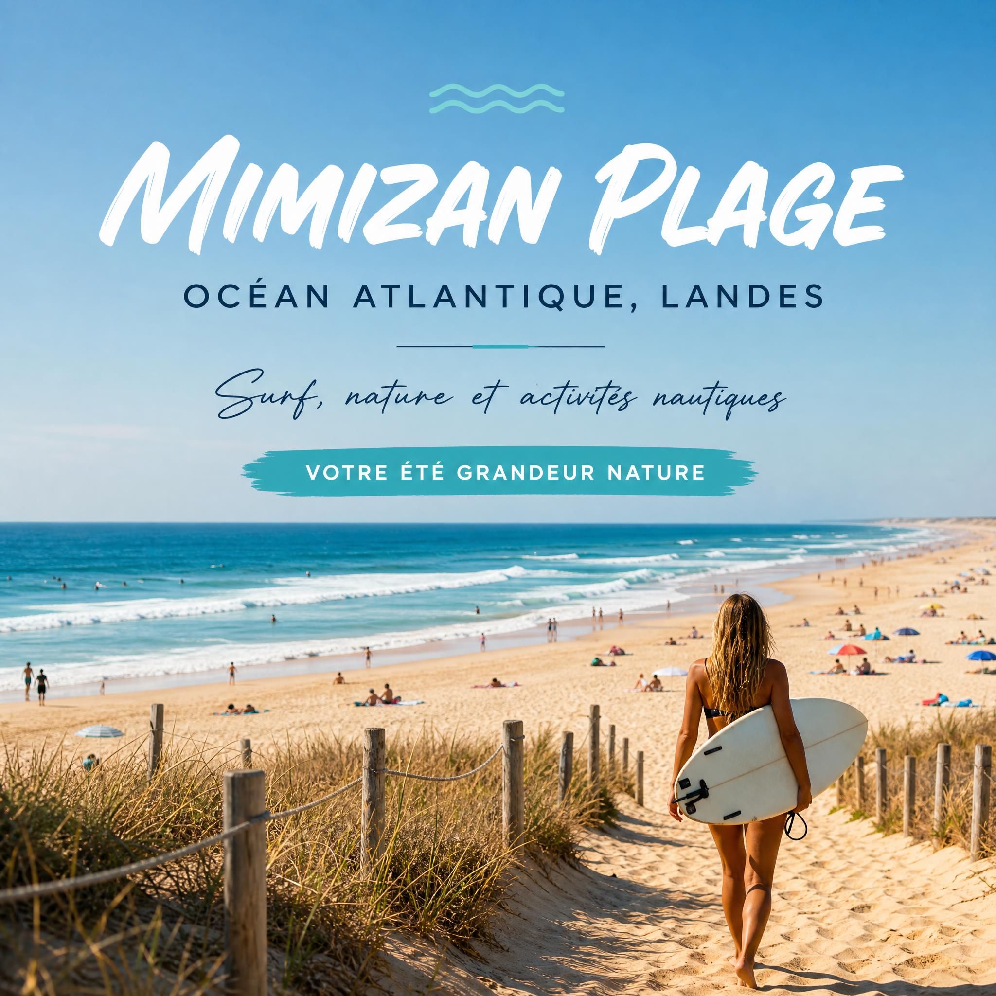 Mimizan Plage océan Atlantique surf plage sable fin Landes activités nautiques été