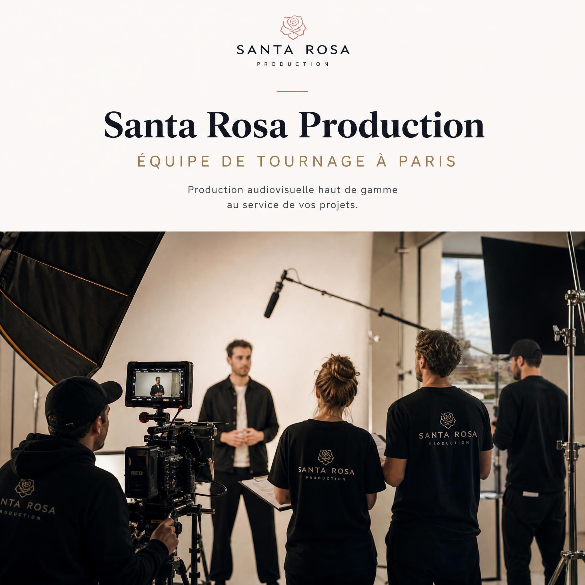 Santa Rosa Production équipe tournage Paris studio cinématographie premium