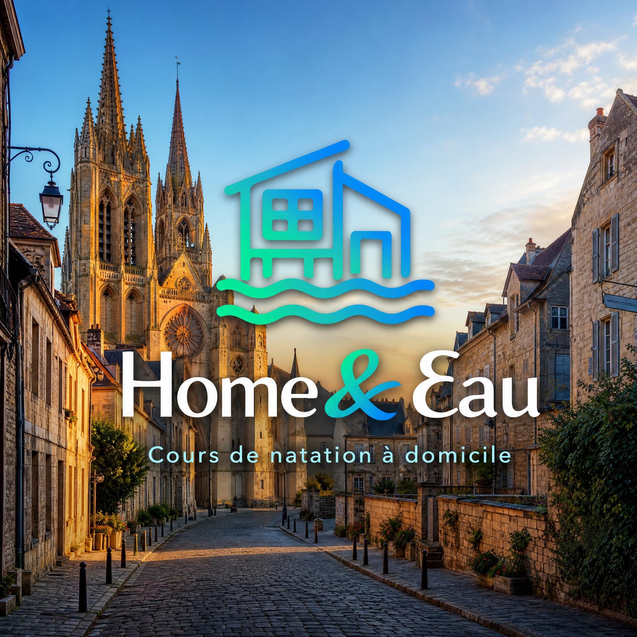 Logo Home & Eau — cours de natation à domicile en piscine privée, Senlis Oise