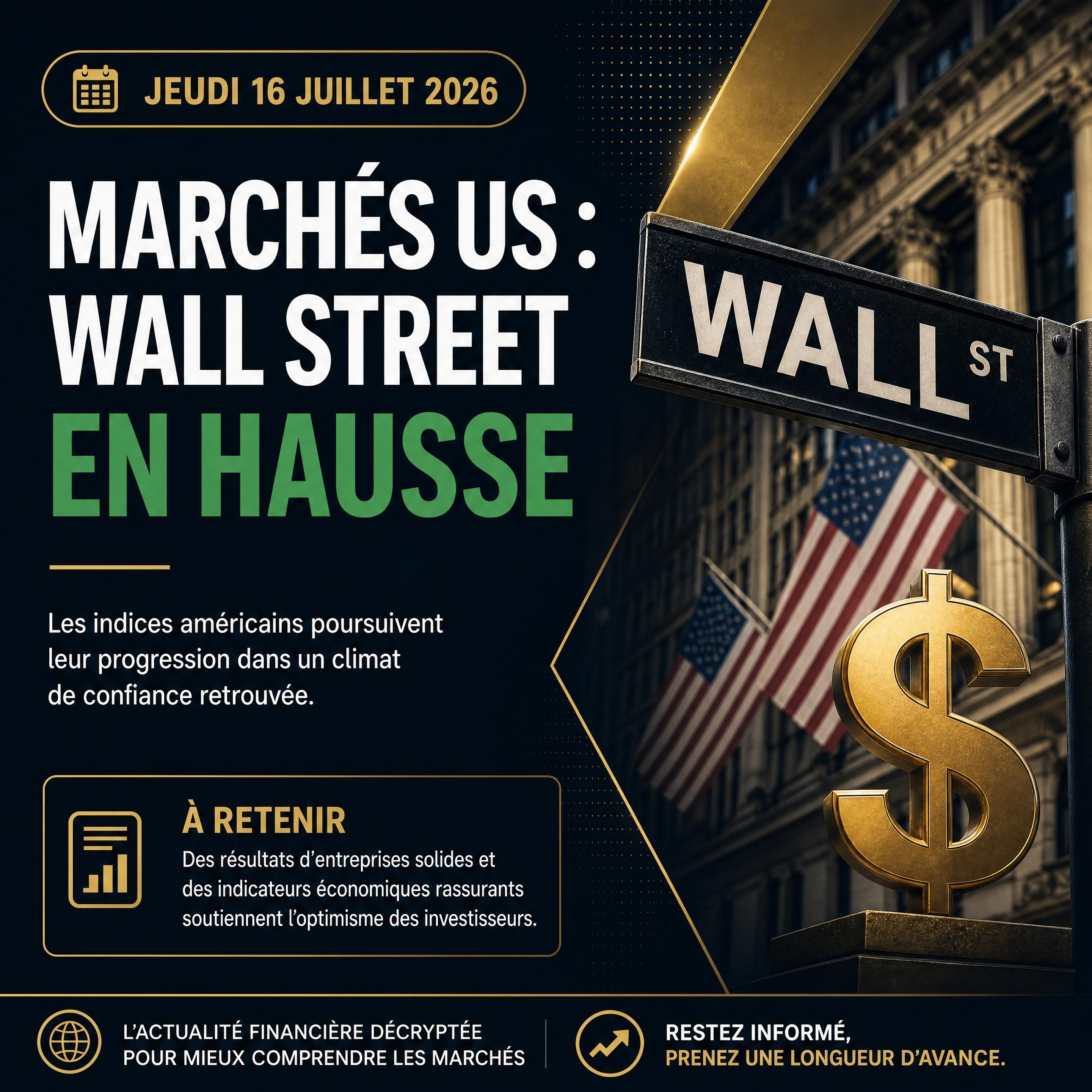 Graphique d'analyse technique des indices américains sur plateforme de trading professionnel avant l'open de 15h30