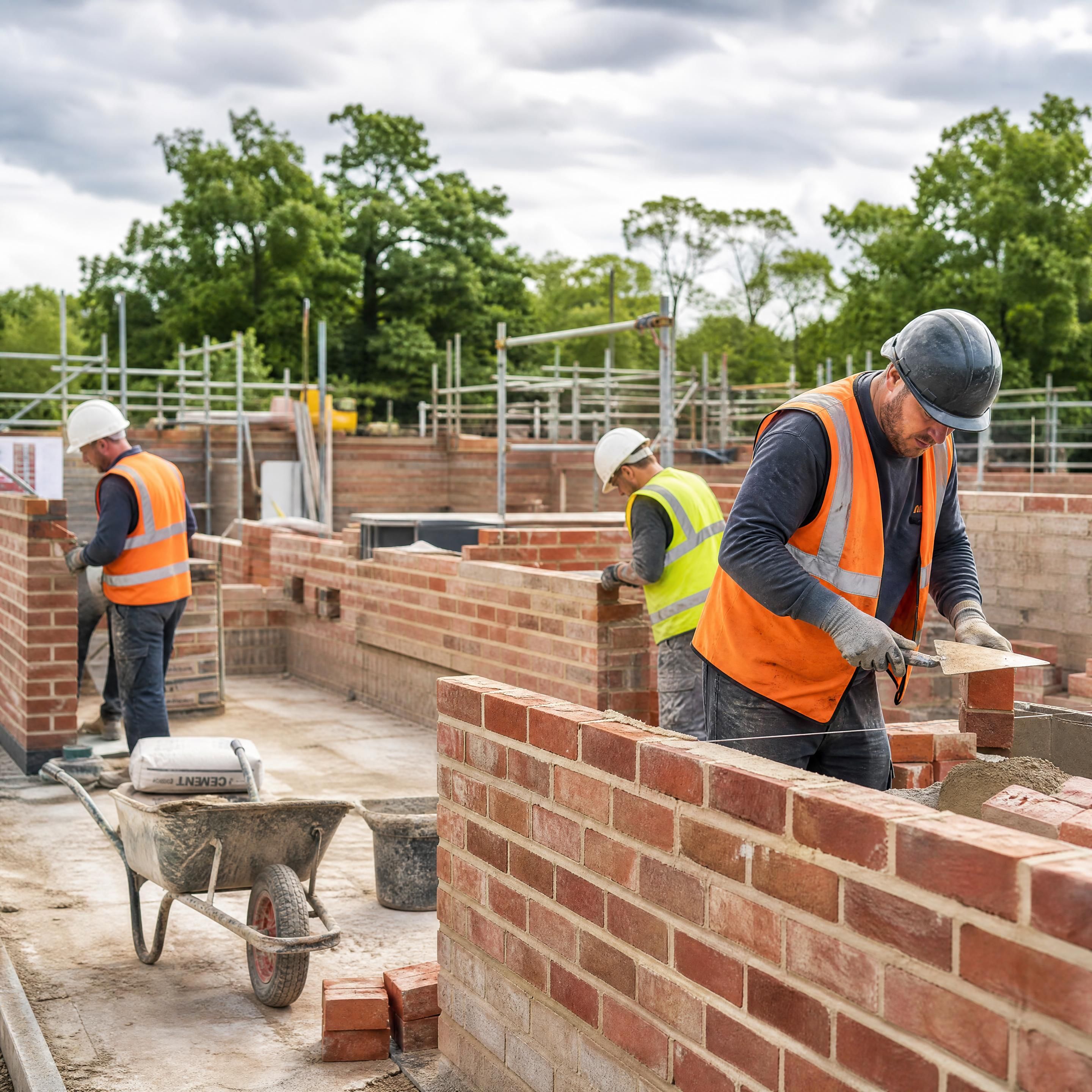 Chantier de rénovation de maison individuelle avec briques toulousaines et travaux de maçonnerie générale par BN Réno à Villeneuve-Tolosane