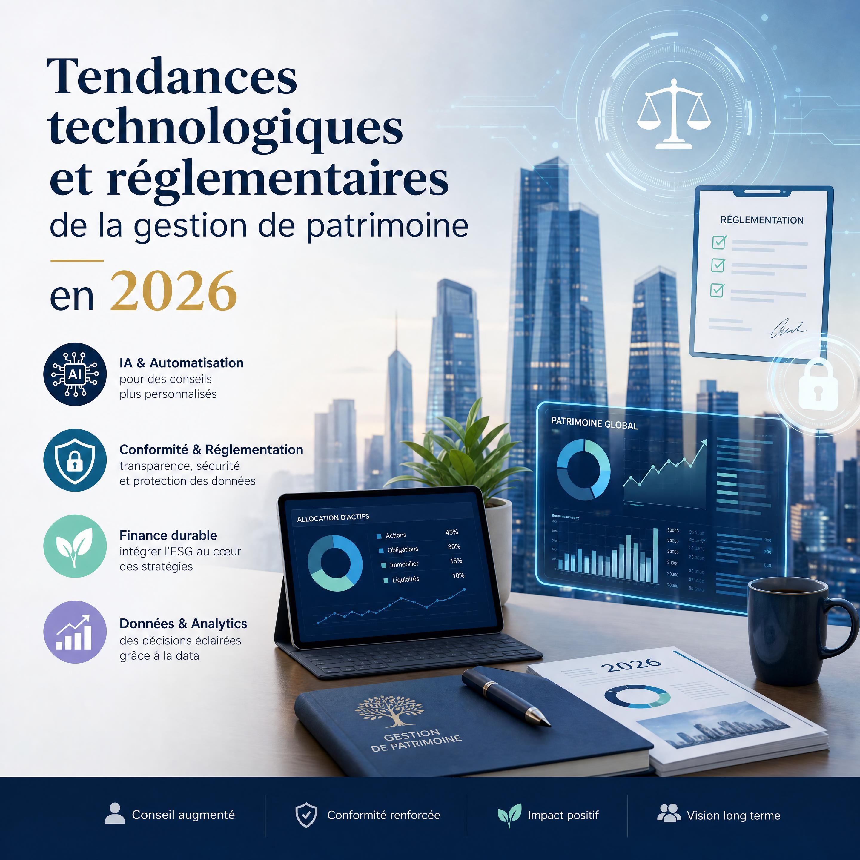 Tendances technologiques et réglementaires de la gestion de patrimoine en 2026