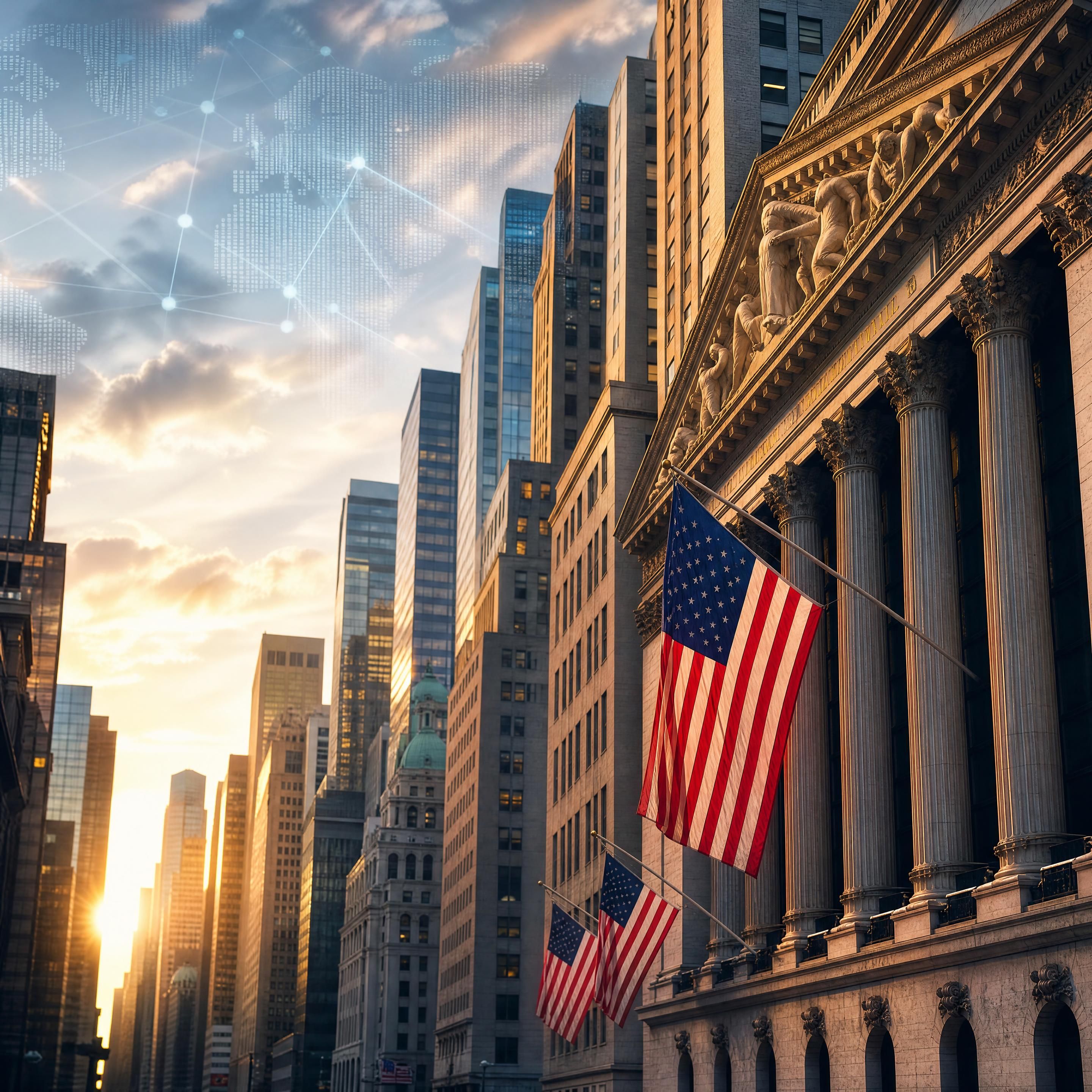 Graphique des cours des indices américains ES, NQ, YM et de l'or en pré-marché juste avant l'ouverture de Wall Street à 15h30