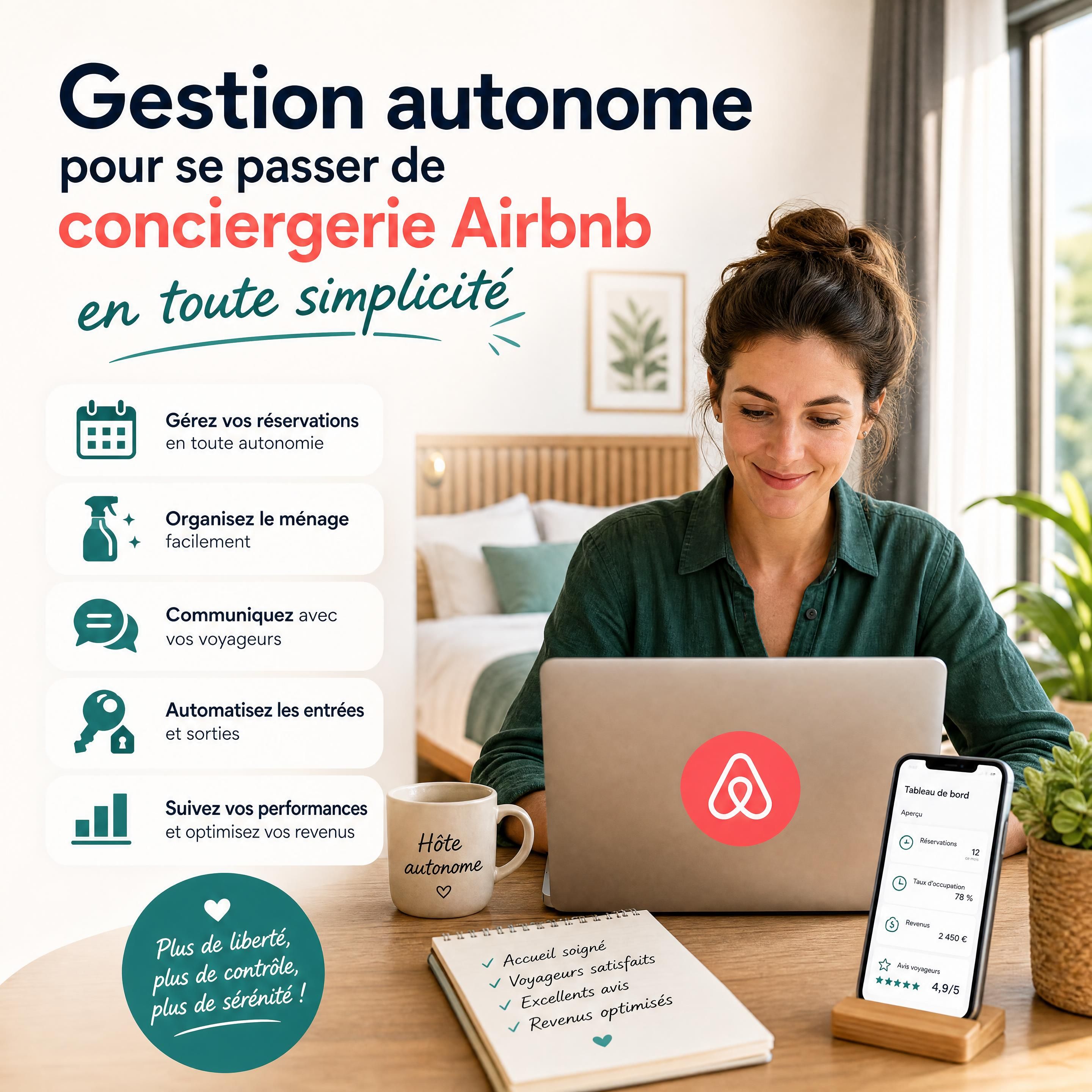 Gestion autonome pour se passer de conciergerie airbnb en toute simplicite