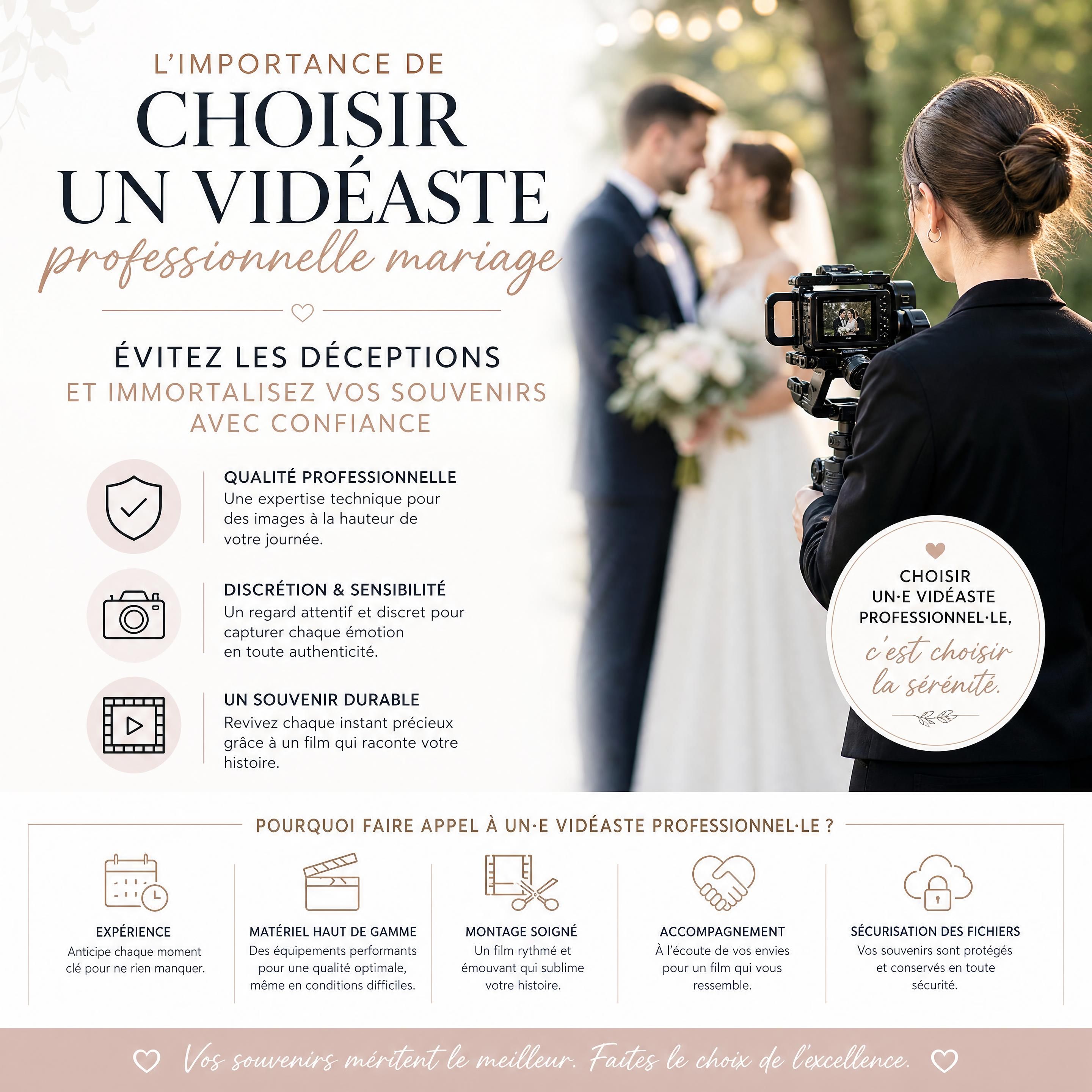Topic: L'importance de choisir un vidéaste de mariage professionnel : Évitez les déceptions et immortalisez vos souvenirs avec confiancePrimary Keywords: vidéaste professionnelle mariage, choisir v